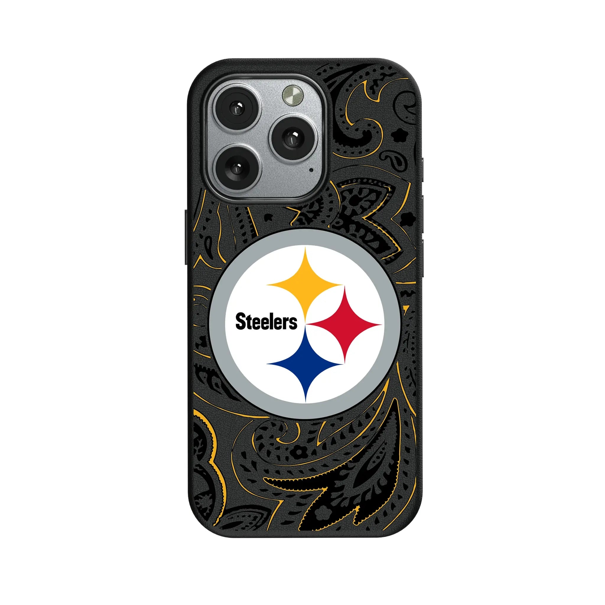 Pittsburgh Steelers Paisley iPhone MagSafe Compatible Phone Case for Apple iPhone