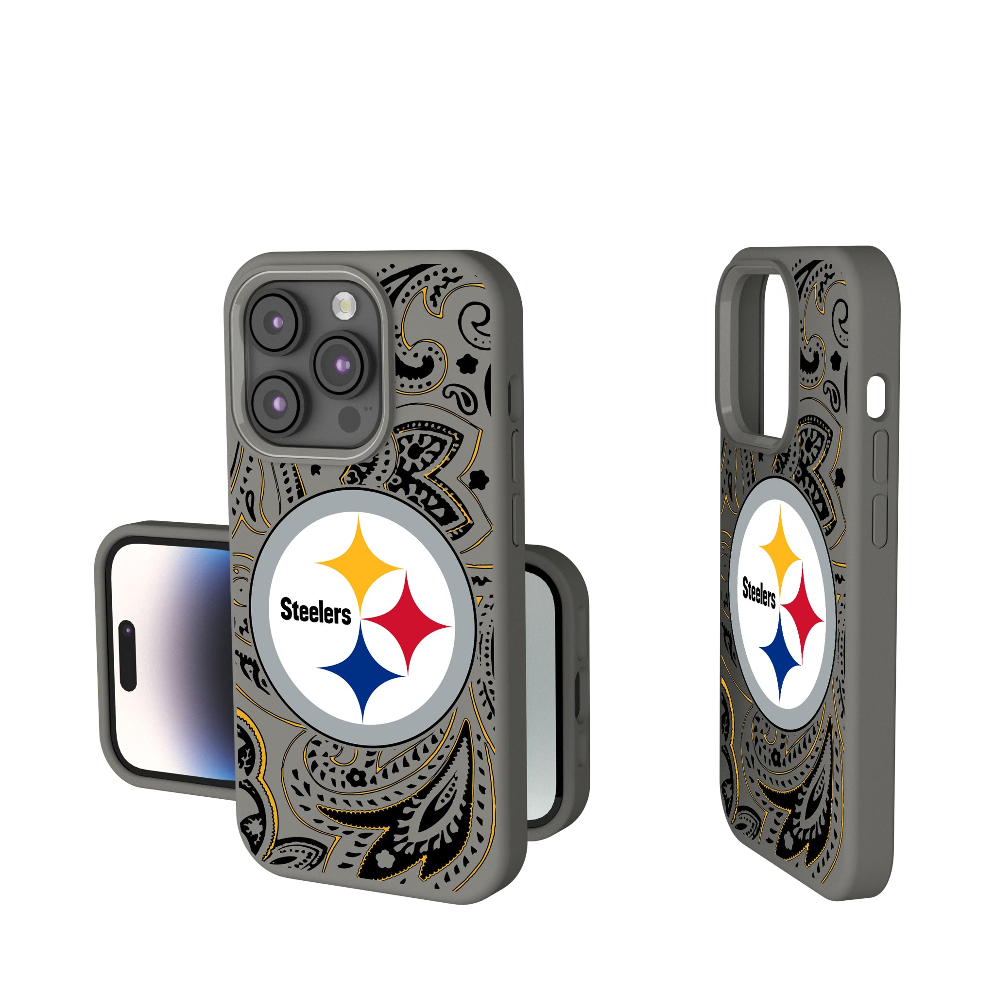 Pittsburgh Steelers Paisley iPhone Soft Touch Phone Case for Apple iPhone