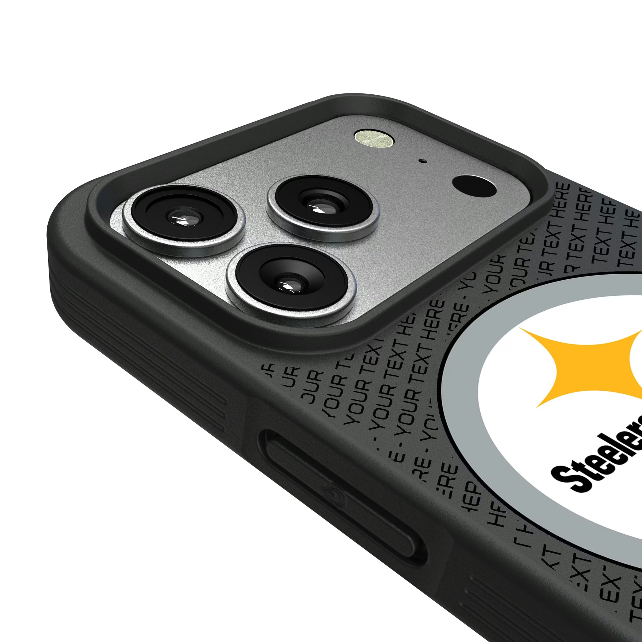 Pittsburgh Steelers Personalized EndZone Plus iPhone Bump Phone Case for Apple iPhone - Detail#Device_iPhone 17 Pro