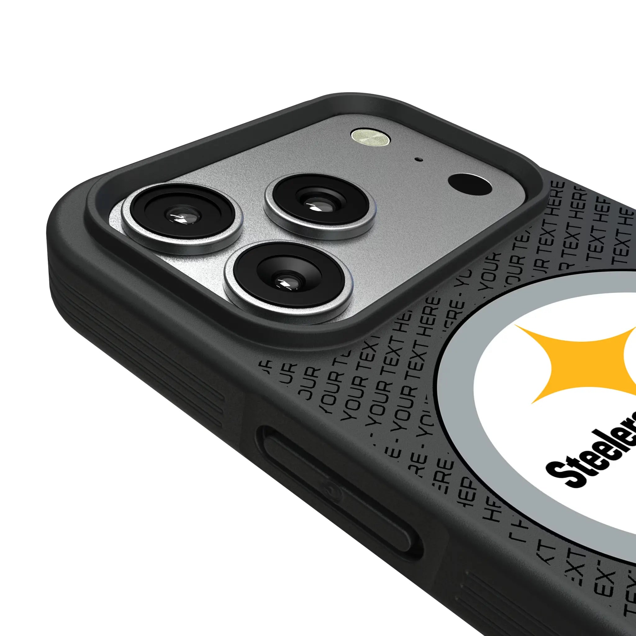 Pittsburgh Steelers Personalized EndZone Plus iPhone Bump Phone Case for Apple iPhone - Detail#Device_iPhone 17 Pro