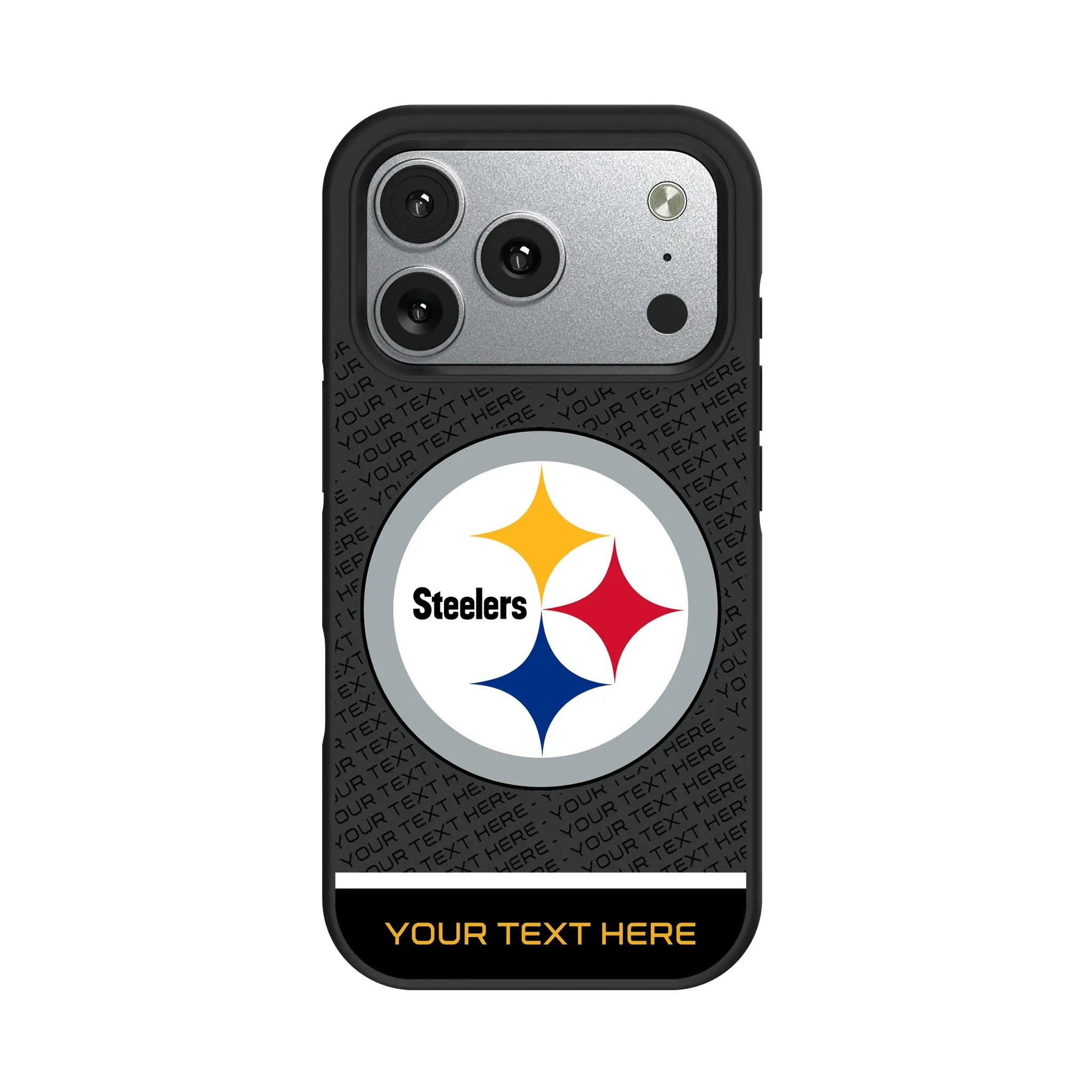 Pittsburgh Steelers Personalized EndZone Plus iPhone Bump Phone Case for Apple iPhone#Device_iPhone 17 Pro