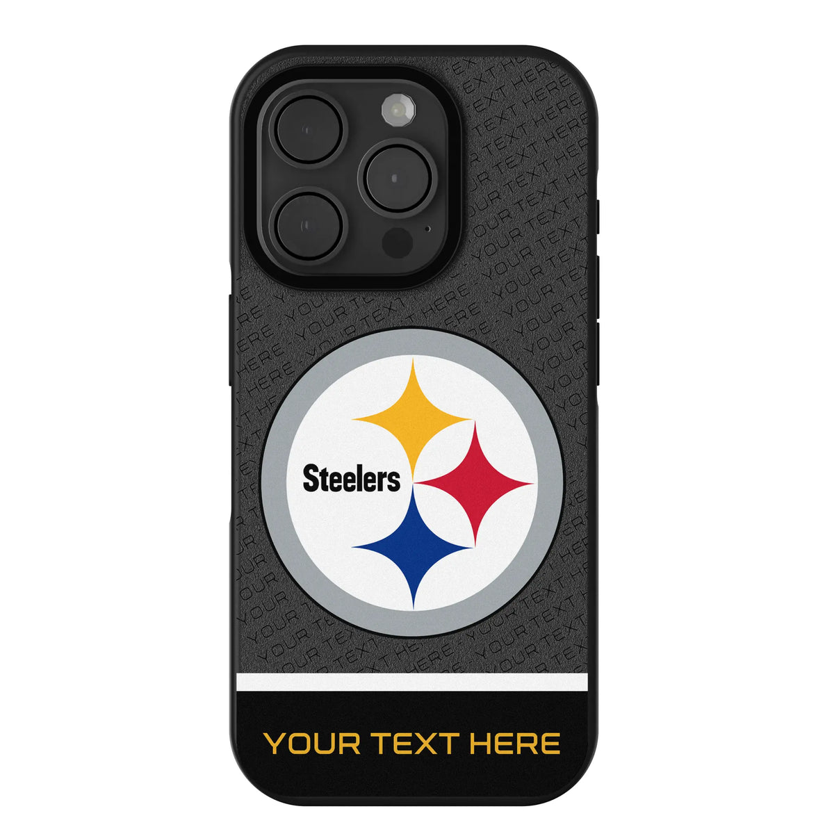 Pittsburgh Steelers Personalized EndZone Plus Bump Phone Case for Apple iPhone