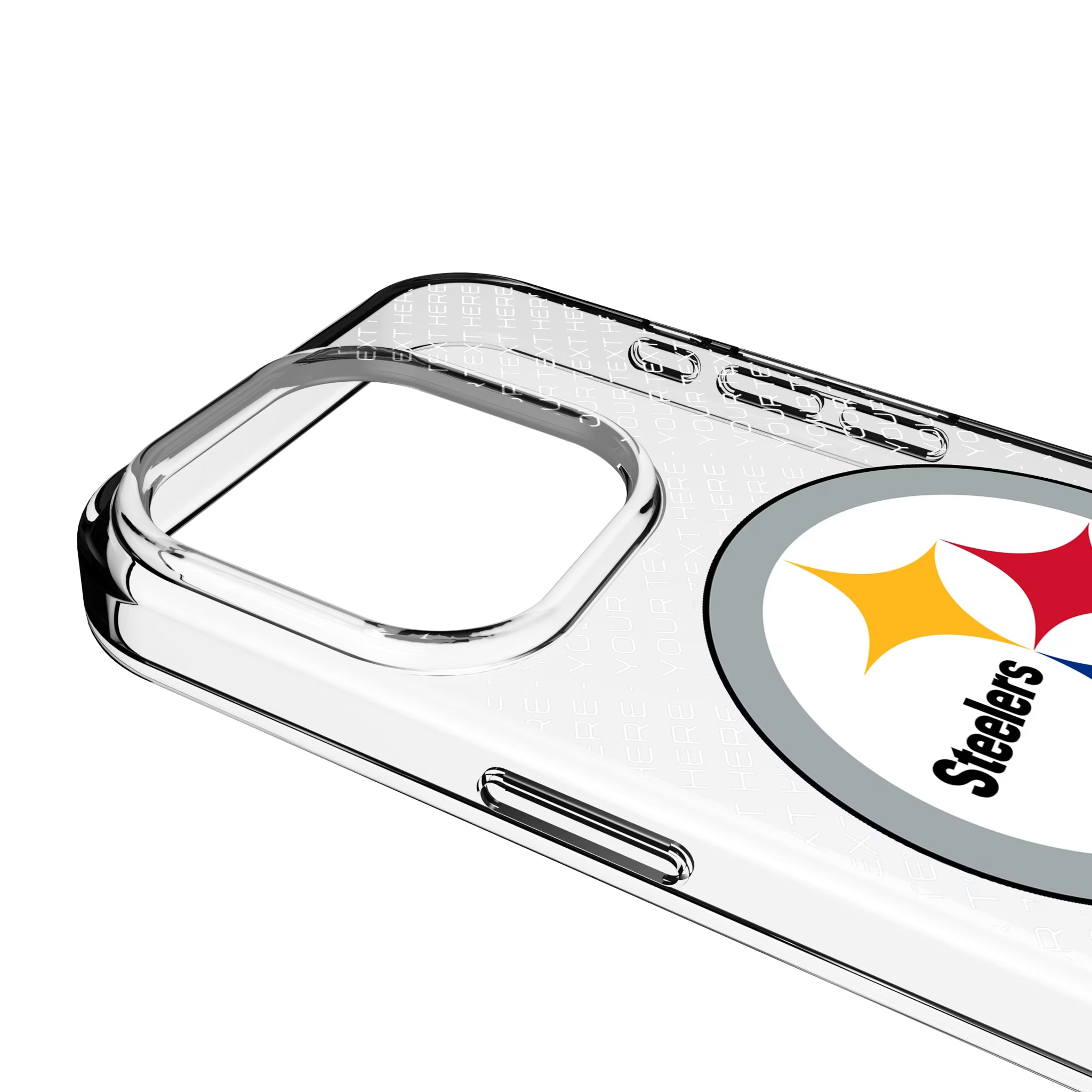 Pittsburgh Steelers Personalized EndZone Plus iPhone Clear Phone Case for Apple iPhone - Detail