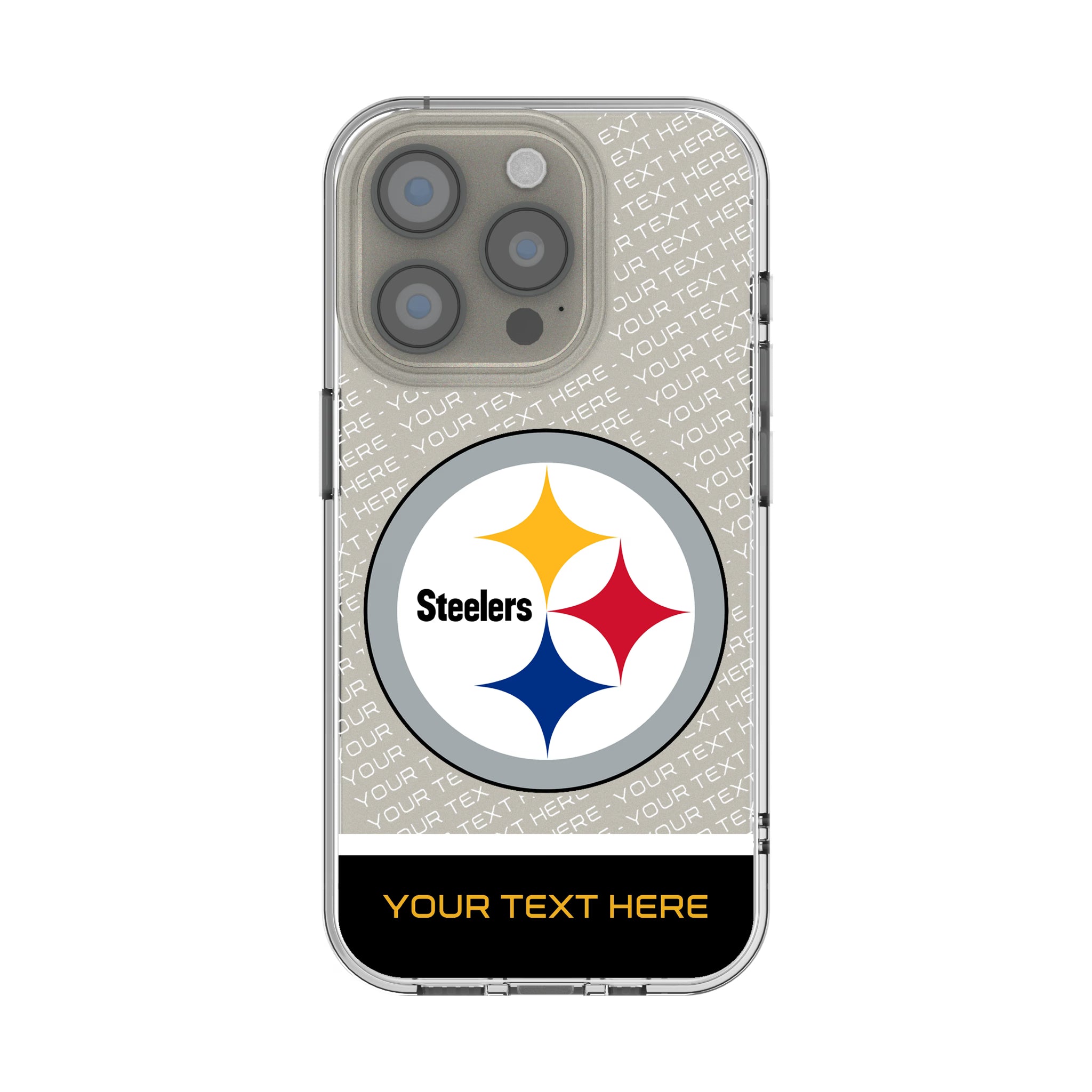 Pittsburgh Steelers Personalized EndZone Plus iPhone Clear Phone Case for Apple iPhone
