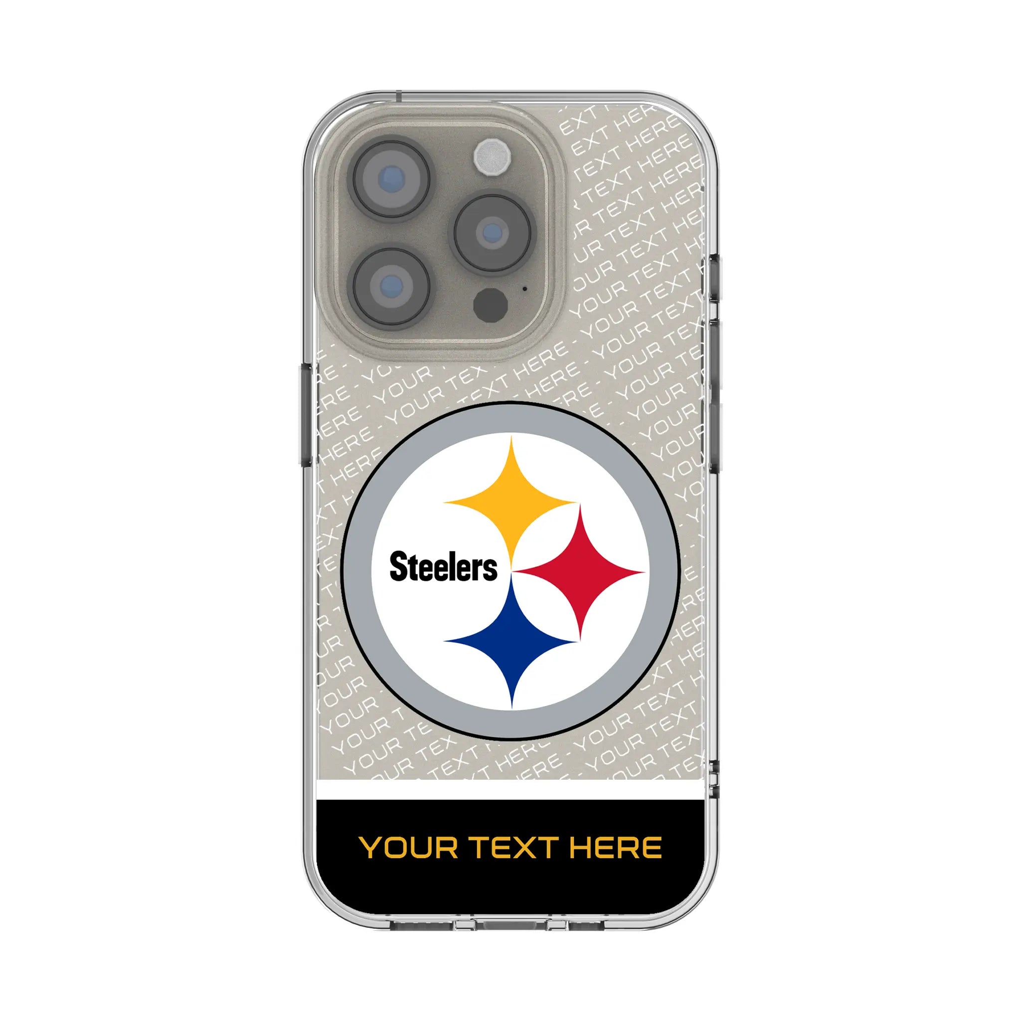 Pittsburgh Steelers Personalized EndZone Plus iPhone Clear Phone Case for Apple iPhone