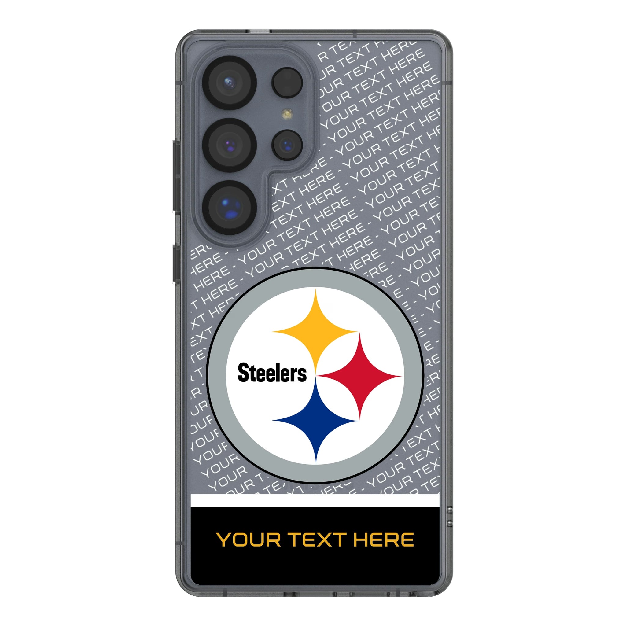 Pittsburgh Steelers Personalized EndZone Plus Galaxy Clear Phone Case for Samsung Galaxy