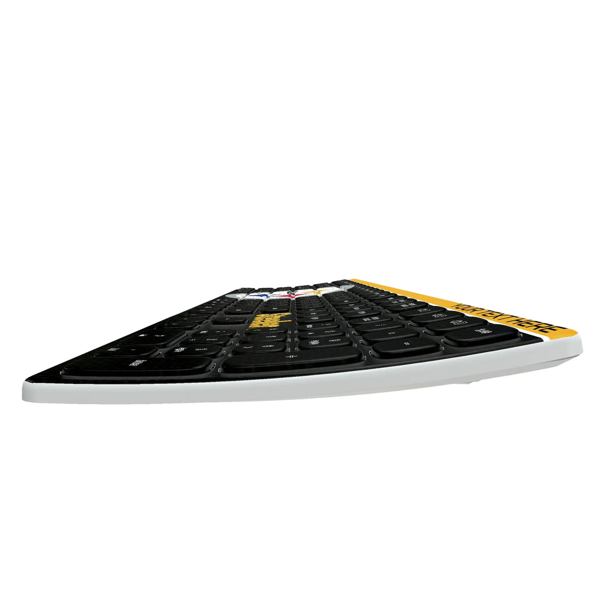 Pittsburgh Steelers Personalized Endzone Solid KKB605 Curved Wireless Keyboard