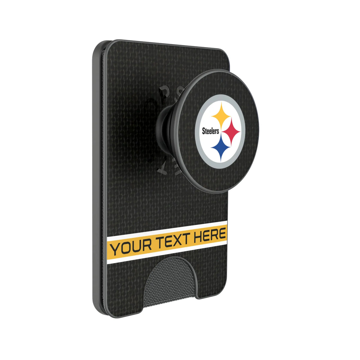 Pittsburgh Steelers Personalized Endzone Solid Popsockets Wallet Magnetic