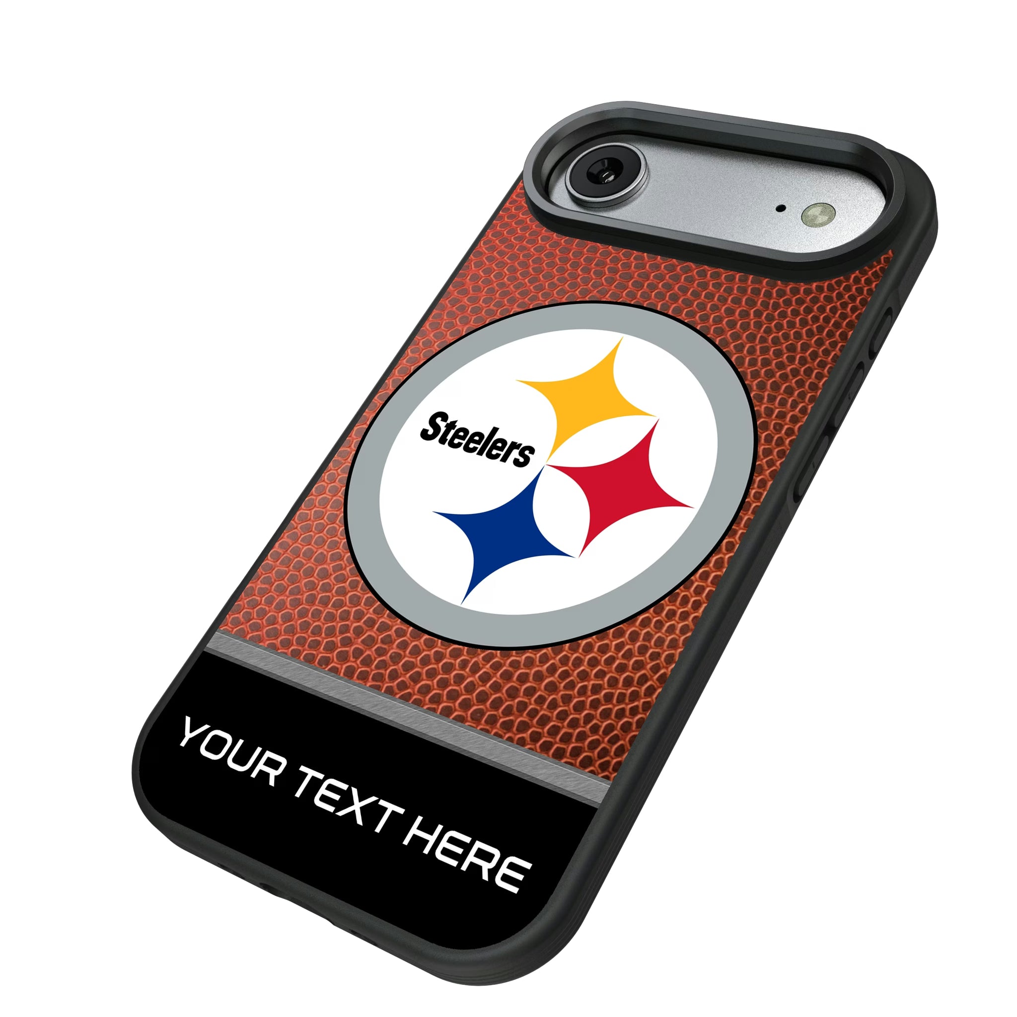 Pittsburgh Steelers Personalized Football iPhone Bump Phone Case for Apple iPhone - Isometric View#Device_iPhone Air