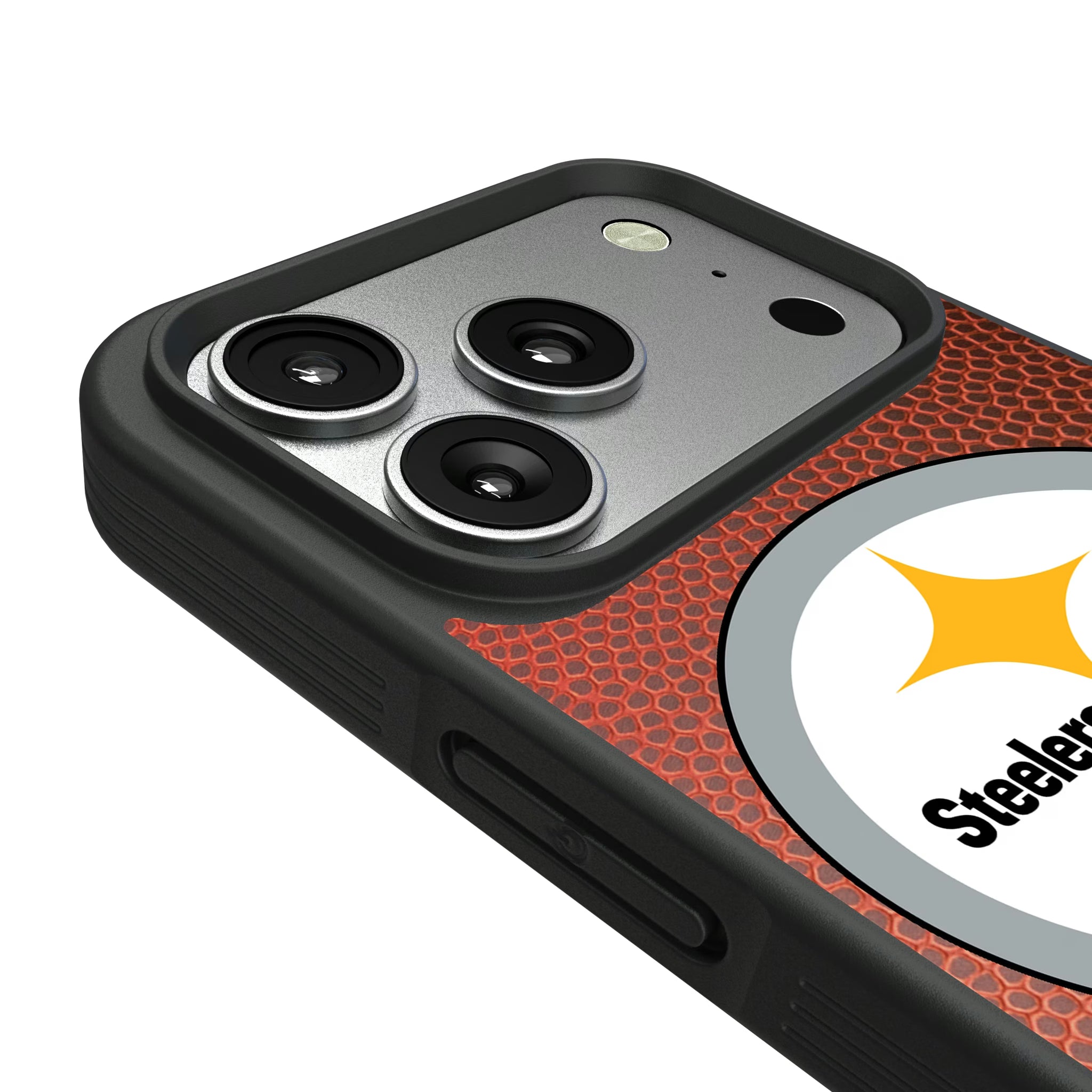 Pittsburgh Steelers Personalized Football iPhone Bump Phone Case for Apple iPhone - Detail#Device_iPhone 17 Pro