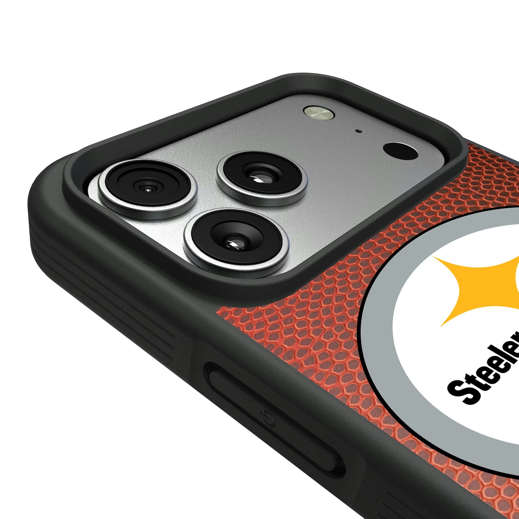Pittsburgh Steelers Personalized Football iPhone Bump Phone Case for Apple iPhone - Detail#Device_iPhone 17 Pro Max