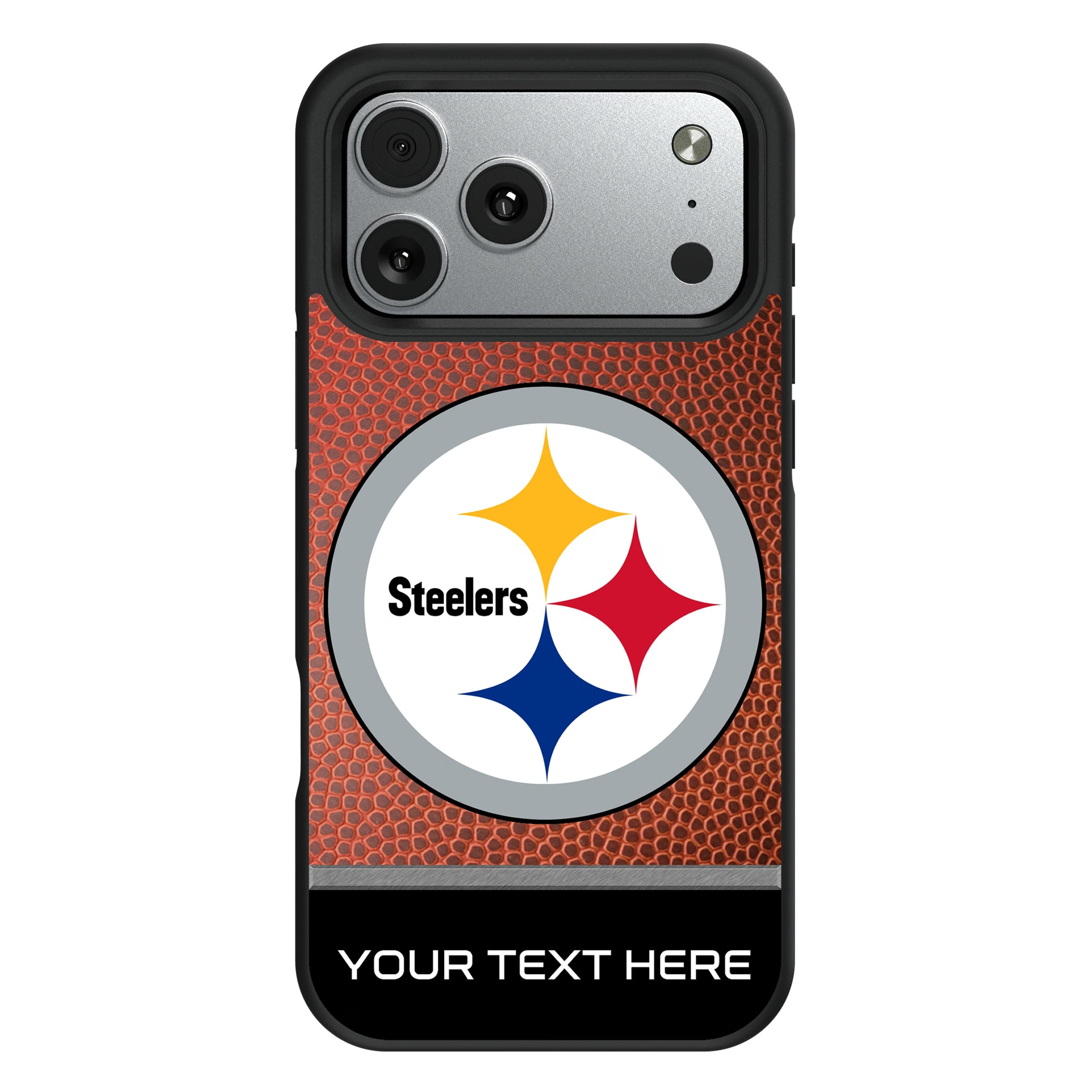 Pittsburgh Steelers Personalized Football iPhone Bump Phone Case for Apple iPhone#Device_iPhone 17 Pro Max