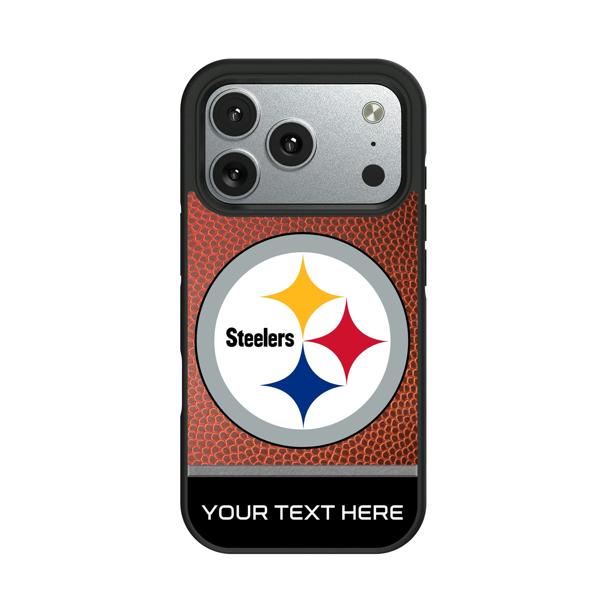 Pittsburgh Steelers Personalized Football iPhone Bump Phone Case for Apple iPhone#Device_iPhone 17 Pro