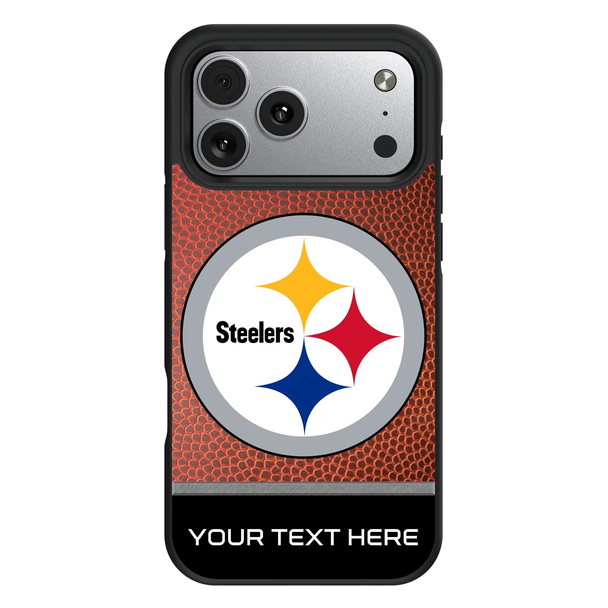 Pittsburgh Steelers Personalized Football iPhone Bump Phone Case for Apple iPhone#Device_iPhone 17 Pro Max