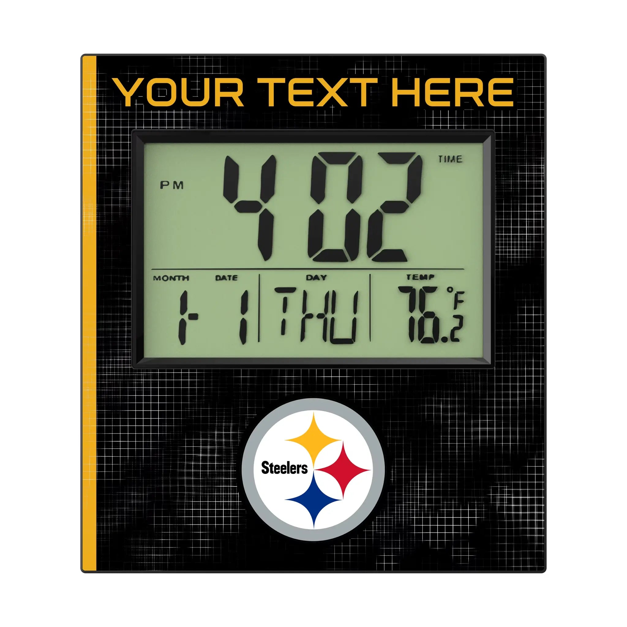 Pittsburgh Steelers Personalized Hatch Wall Clock