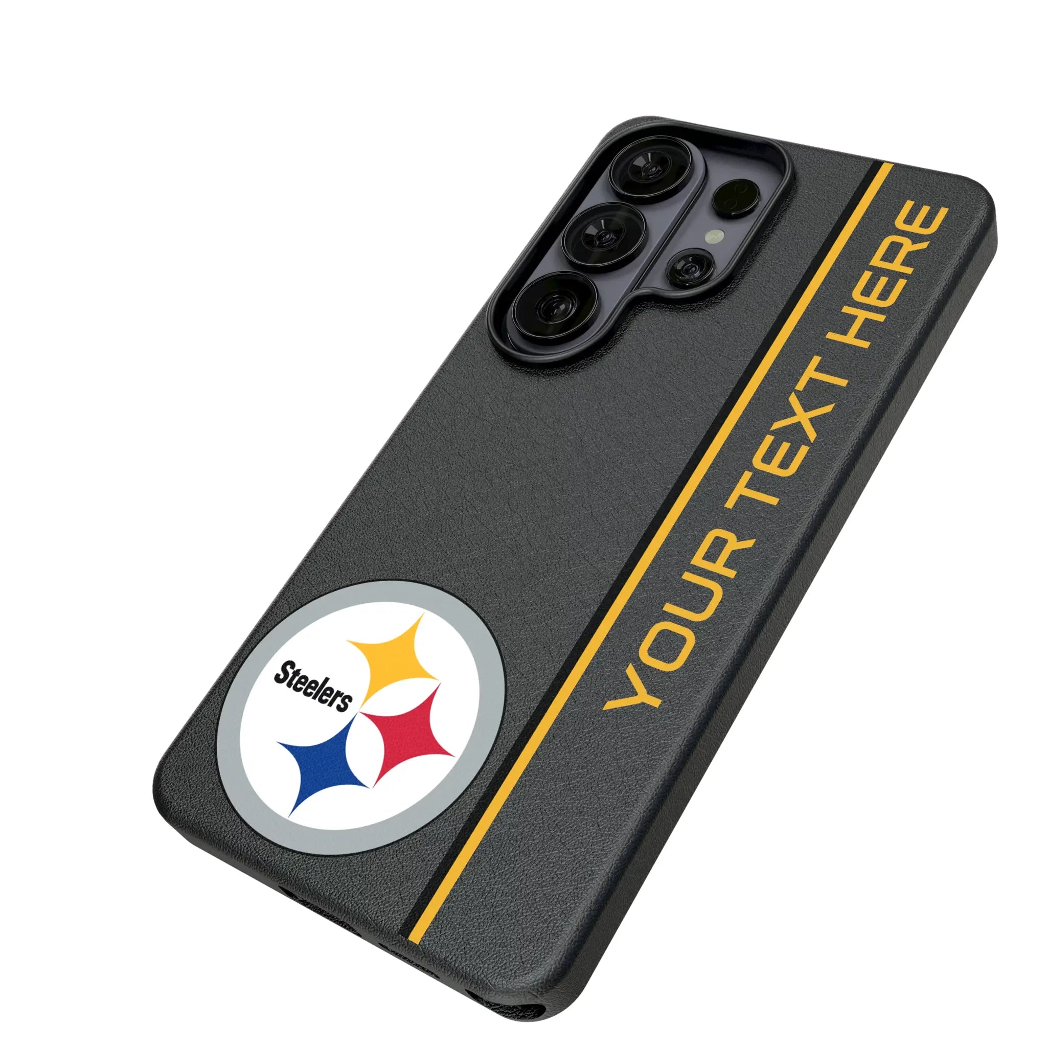 Pittsburgh Steelers Personalized Sidebard Galaxy MagSafe Compatible Phone Case for Samsung Galaxy - Isometric View#Device_Galaxy S26 Ultra