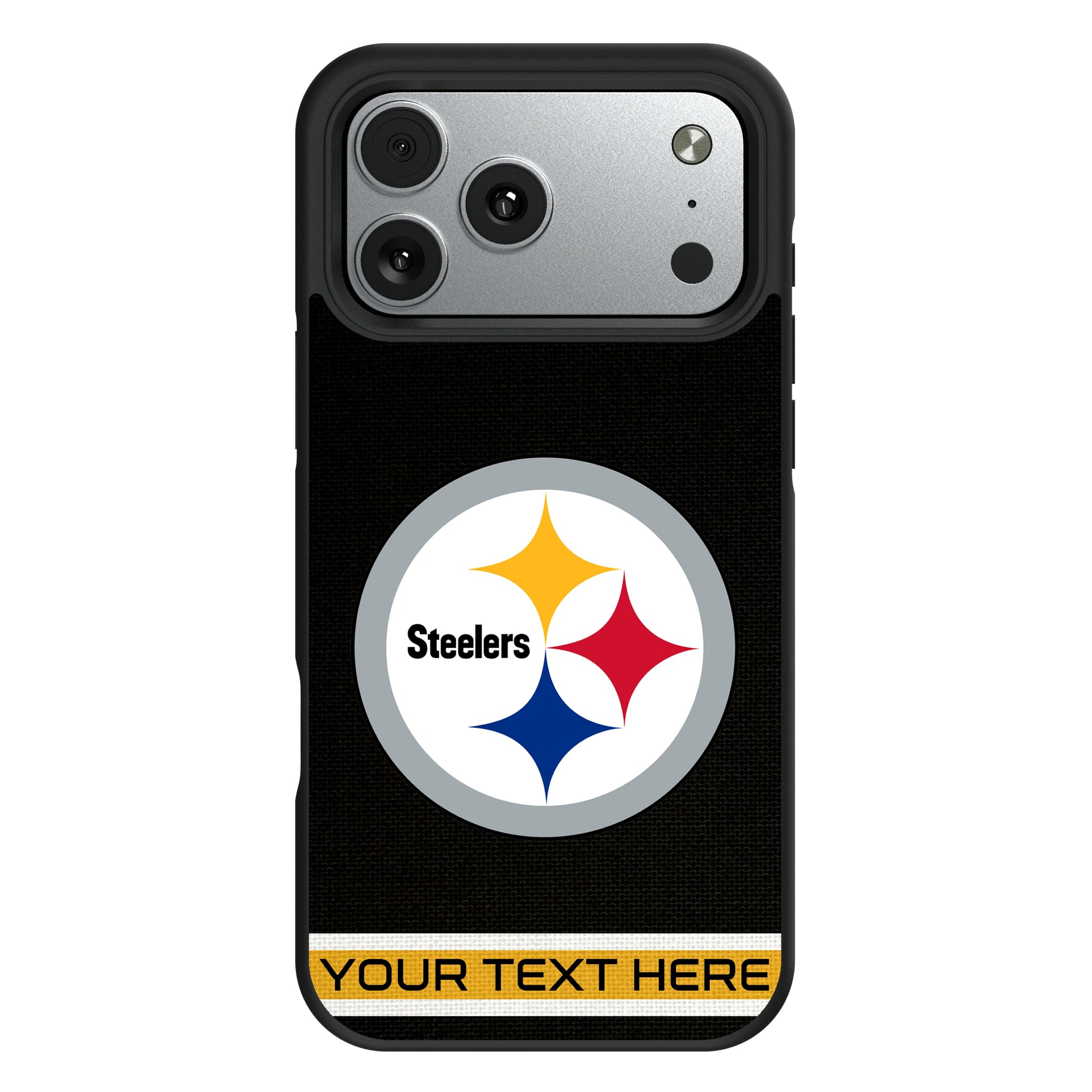 Pittsburgh Steelers Personalized Stripe iPhone Bump Phone Case for Apple iPhone#Device_iPhone 17 Pro Max