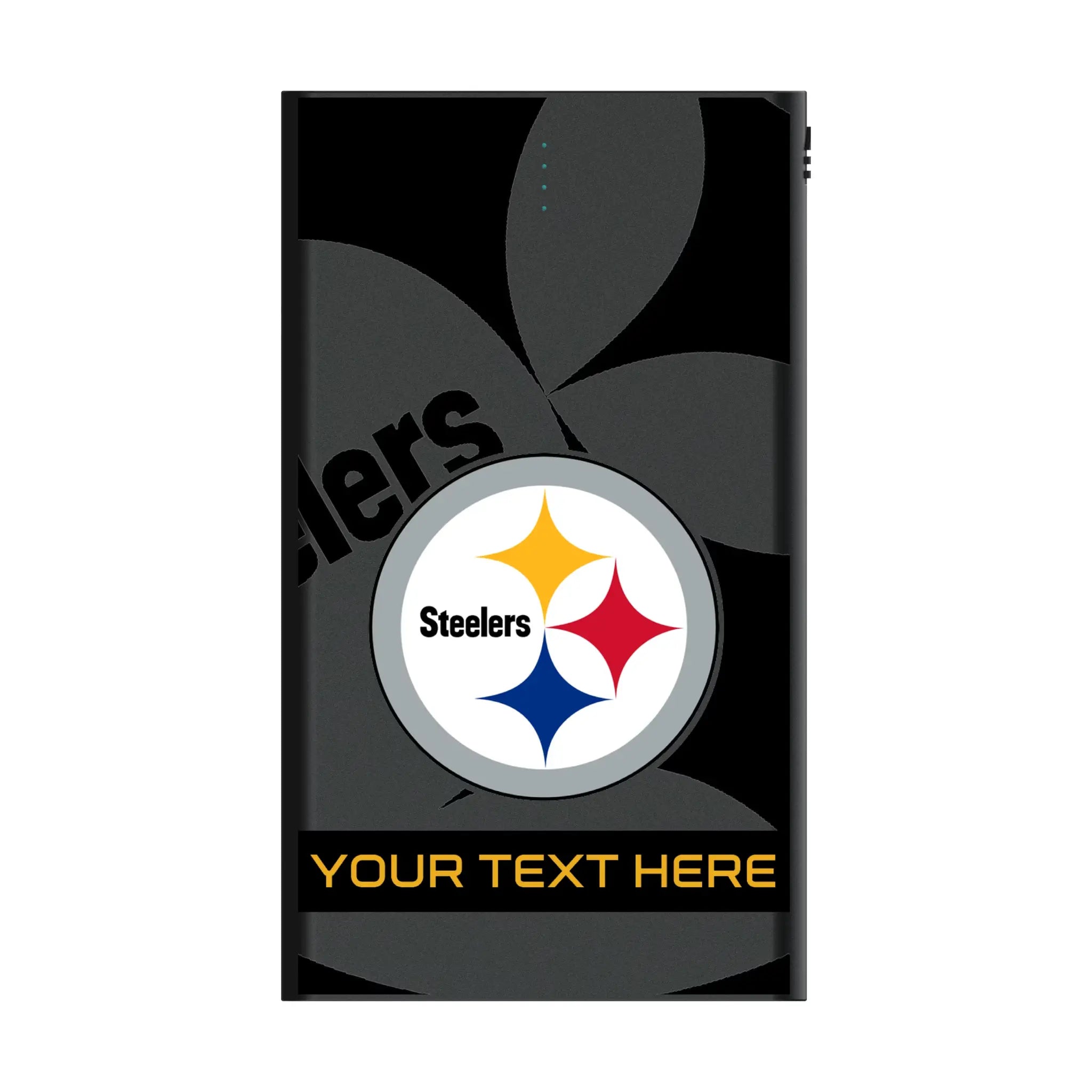 Pittsburgh Steelers Personalized Tilt 5000mAh Flat Power Bank