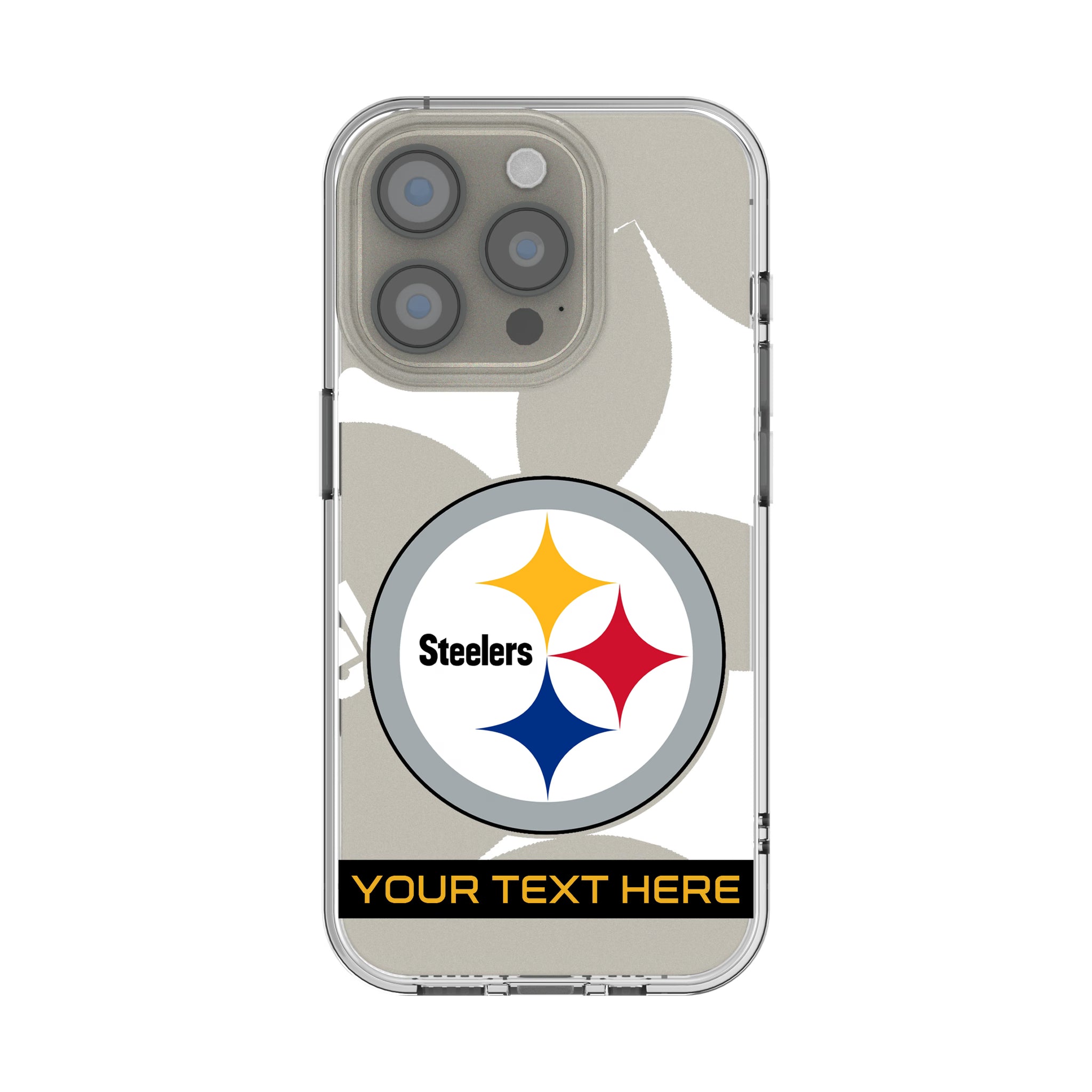 Pittsburgh Steelers Personalized Tilt iPhone Clear Phone Case for Apple iPhone