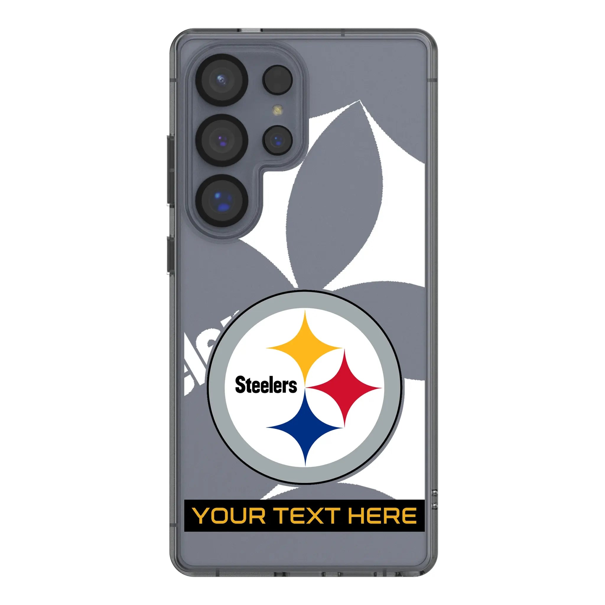 Pittsburgh Steelers Personalized Tilt Galaxy Clear Phone Case for Samsung Galaxy#Device_Galaxy S25 Ultra