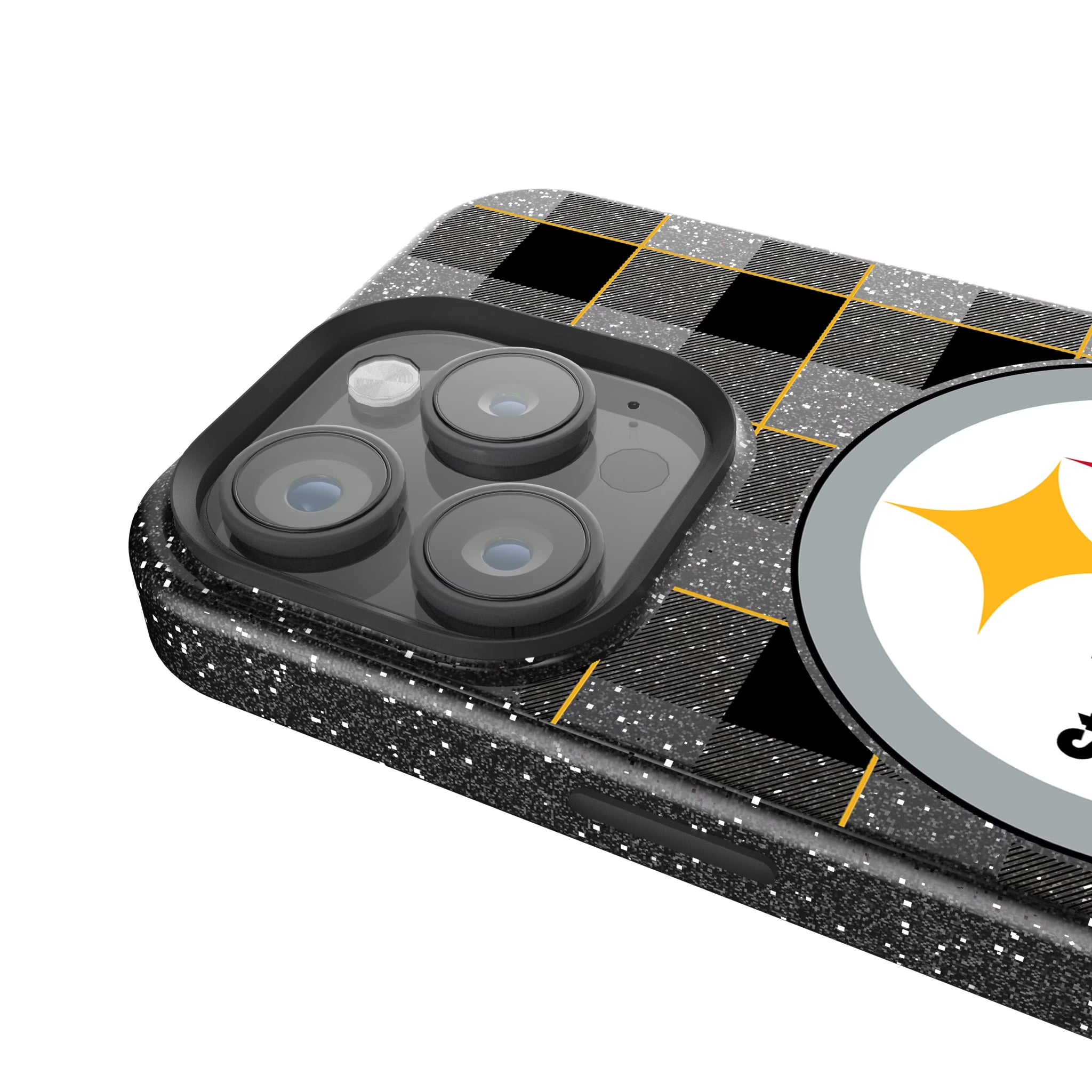Pittsburgh Steelers Plaid iPhone Bling Phone Case for Apple iPhone - Detail