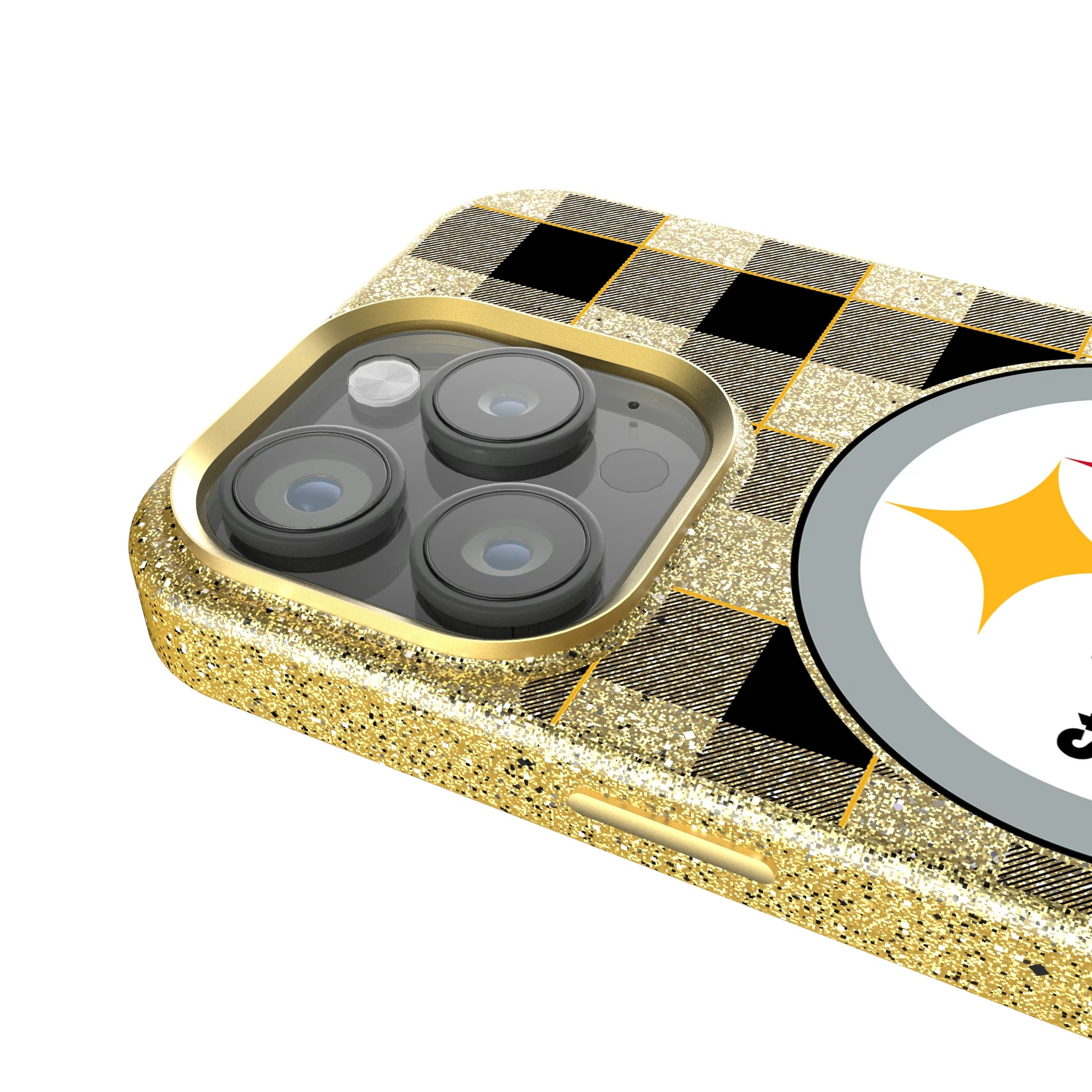 Pittsburgh Steelers Plaid iPhone Bling Phone Case for Apple iPhone - Detail