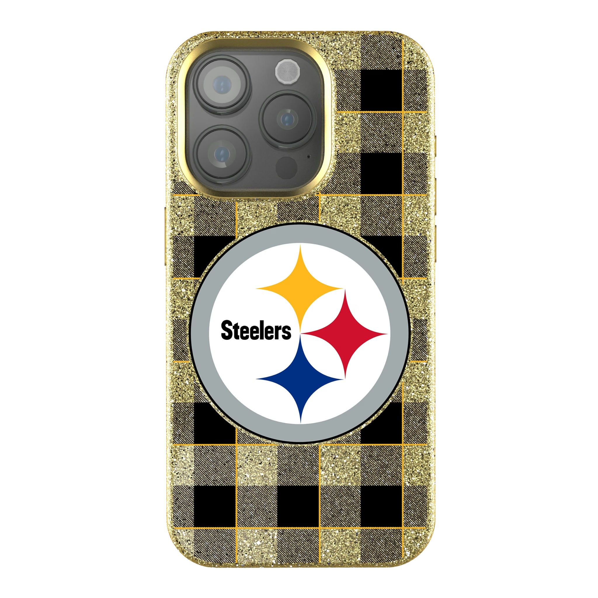 Pittsburgh Steelers Plaid iPhone Bling Phone Case for Apple iPhone