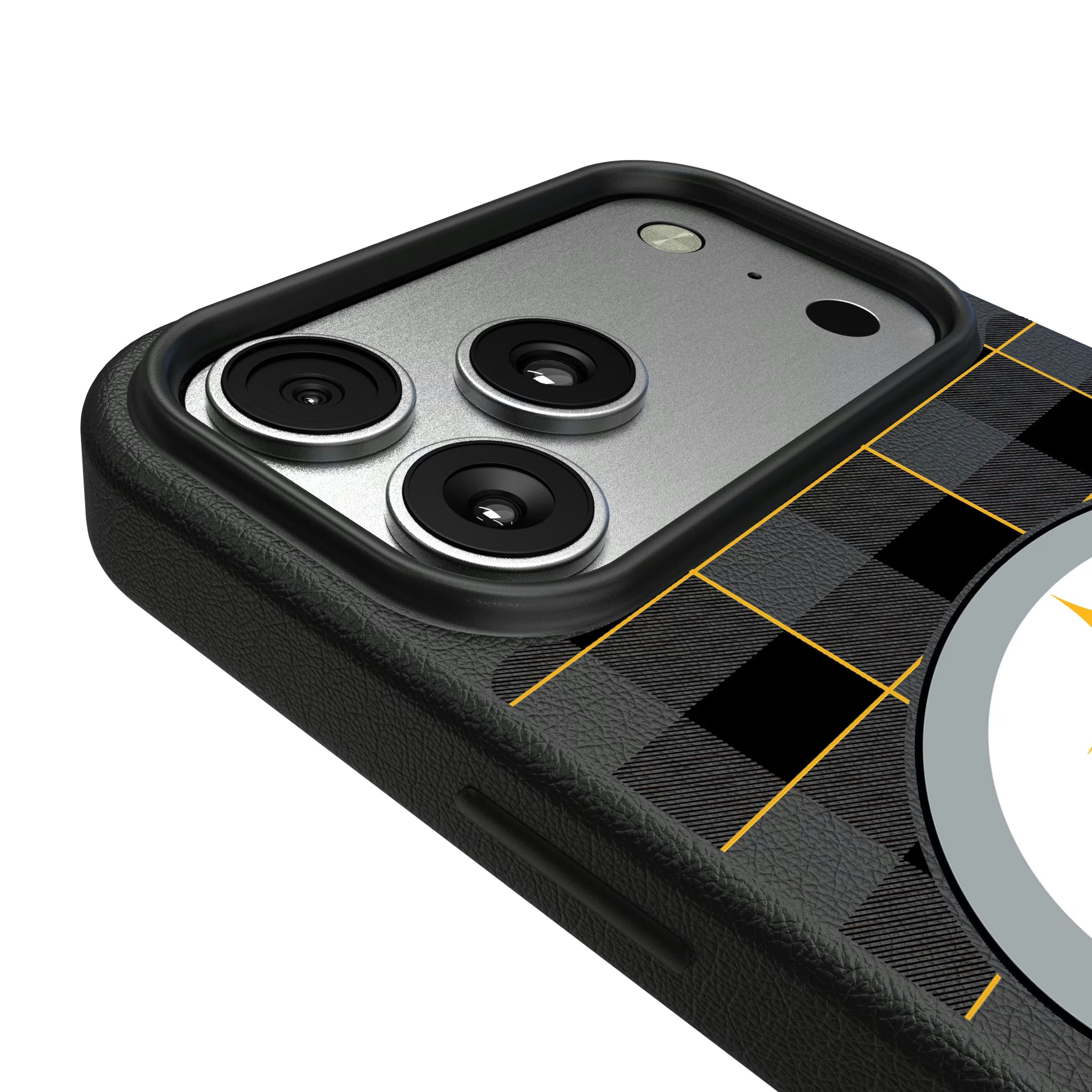 Pittsburgh Steelers Plaid iPhone MagSafe Compatible Phone Case for Apple iPhone - Detail#Device_iPhone 17 Pro Max