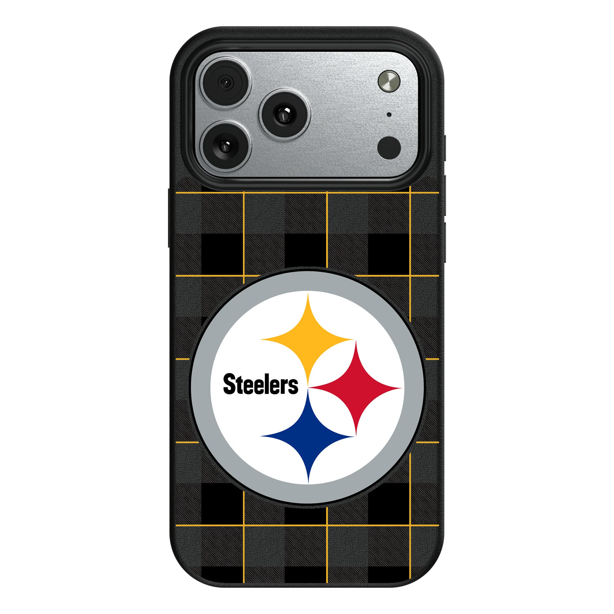 Pittsburgh Steelers Plaid iPhone MagSafe Compatible Phone Case for Apple iPhone#Device_iPhone 17 Pro Max