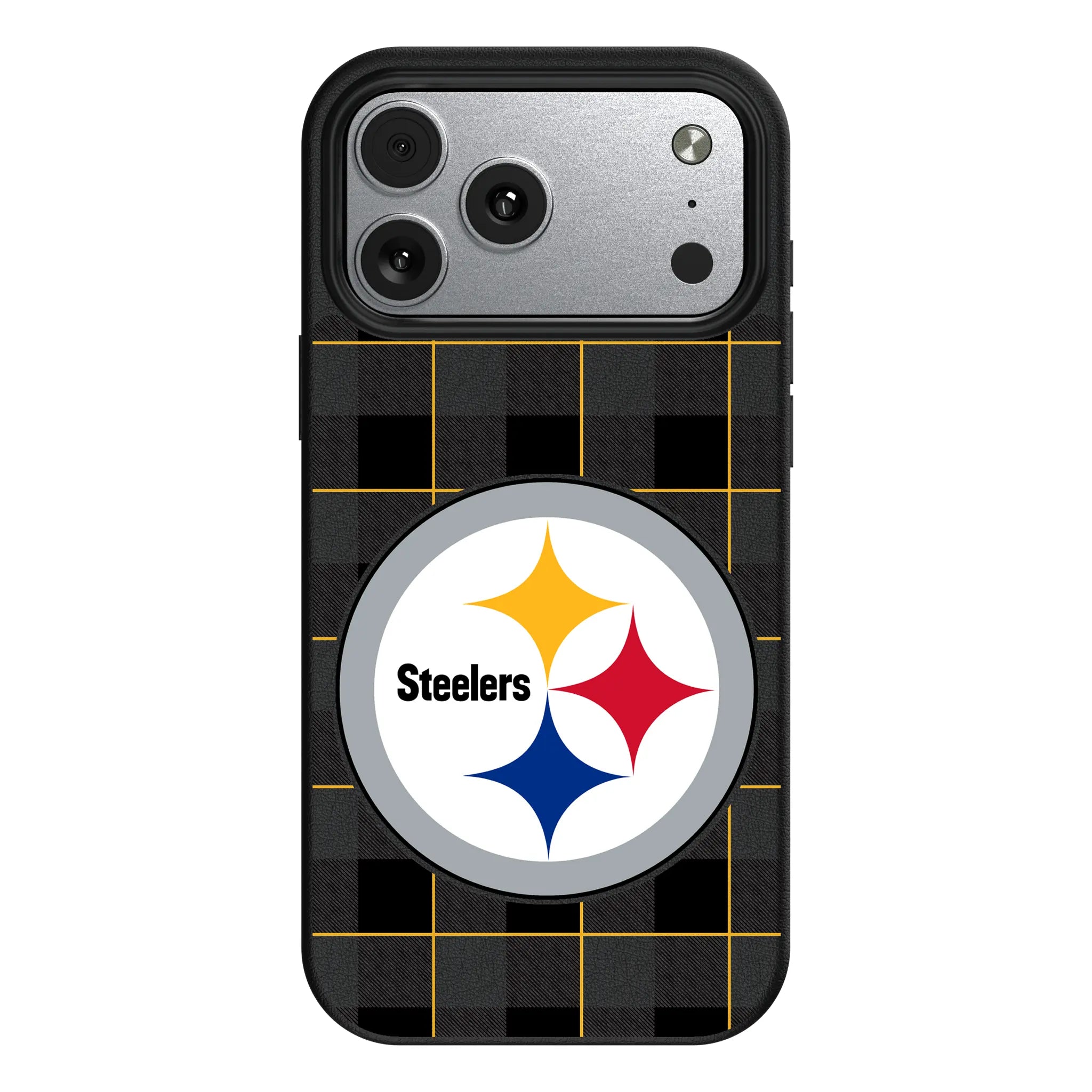 Pittsburgh Steelers Plaid iPhone MagSafe Compatible Phone Case for Apple iPhone#Device_iPhone 17 Pro Max
