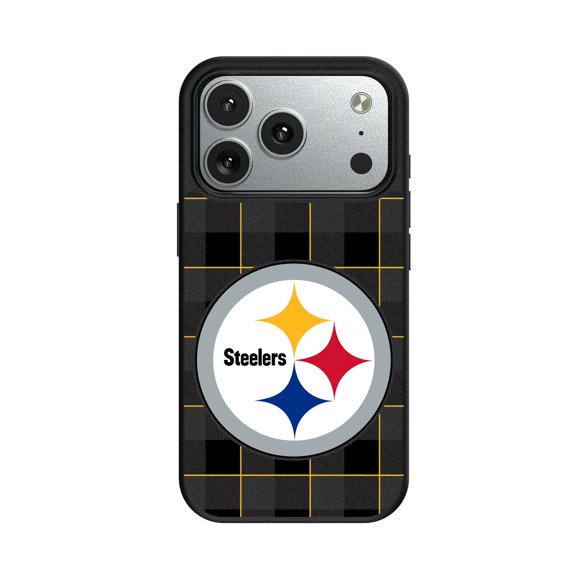 Pittsburgh Steelers Plaid iPhone MagSafe Compatible Phone Case for Apple iPhone#Device_iPhone 17 Pro