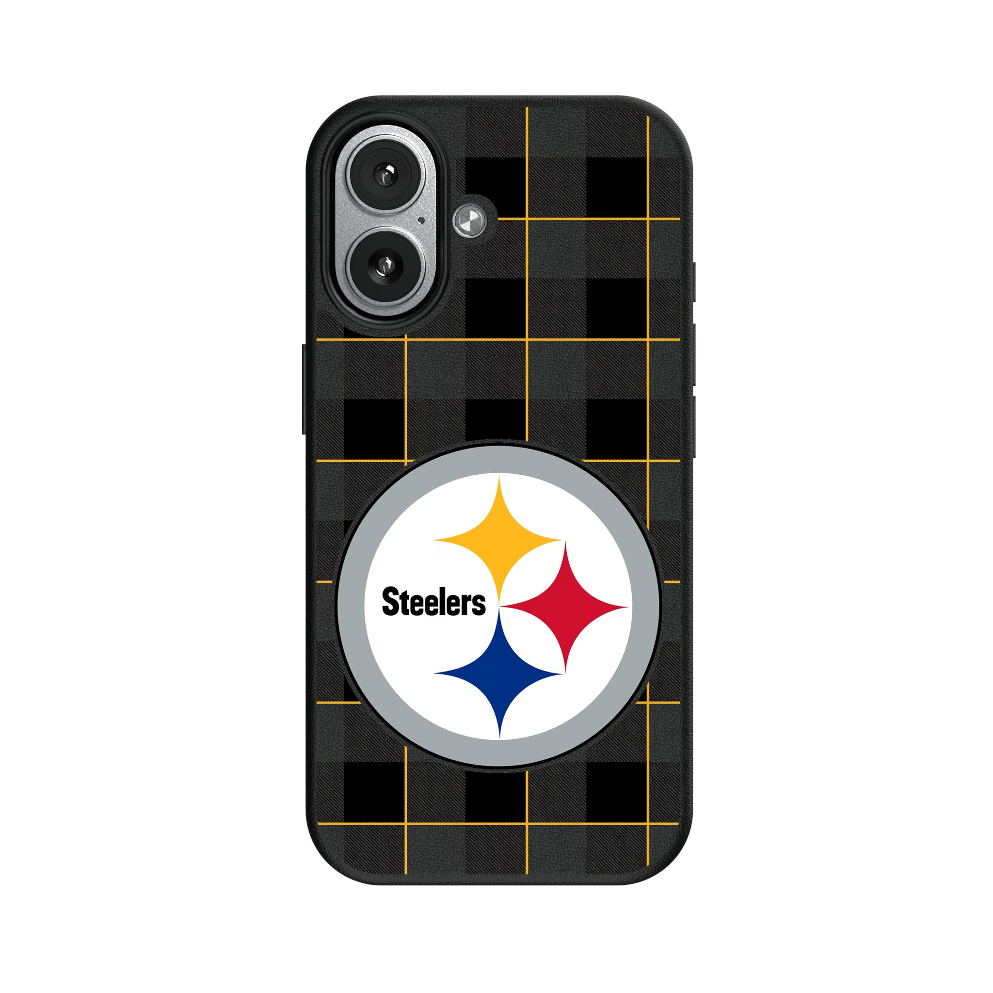 Pittsburgh Steelers Plaid iPhone MagSafe Compatible Phone Case for Apple iPhone#Device_iPhone 17