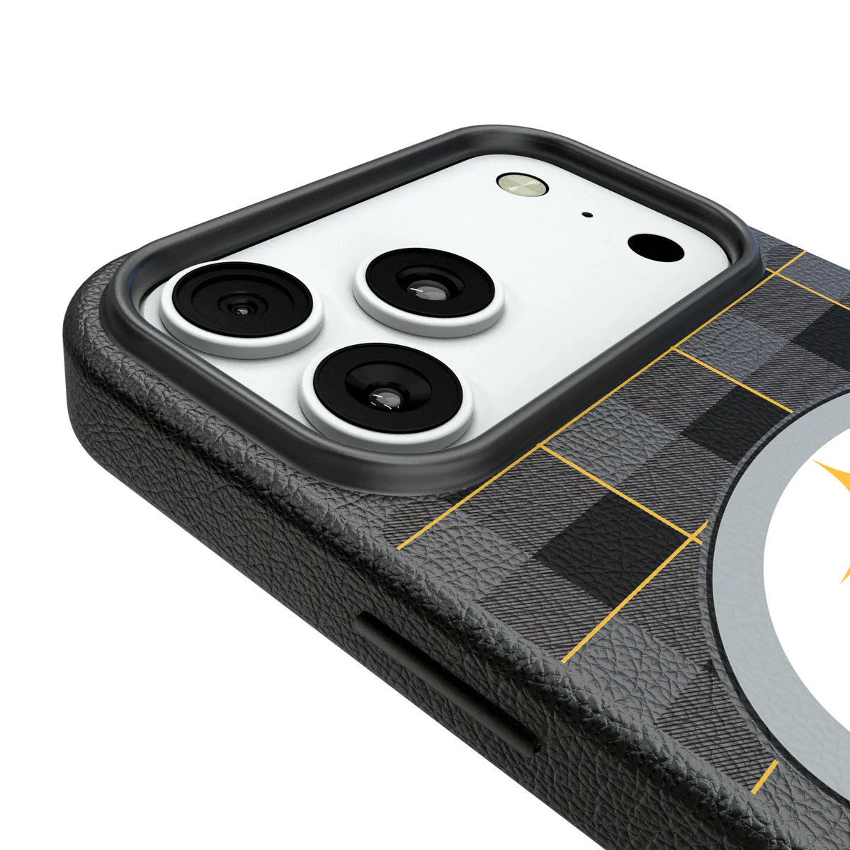 Pittsburgh Steelers Plaid iPhone MagSafe Compatible Phone Case for Apple iPhone - Detail#Device_iPhone 18 Pro Max