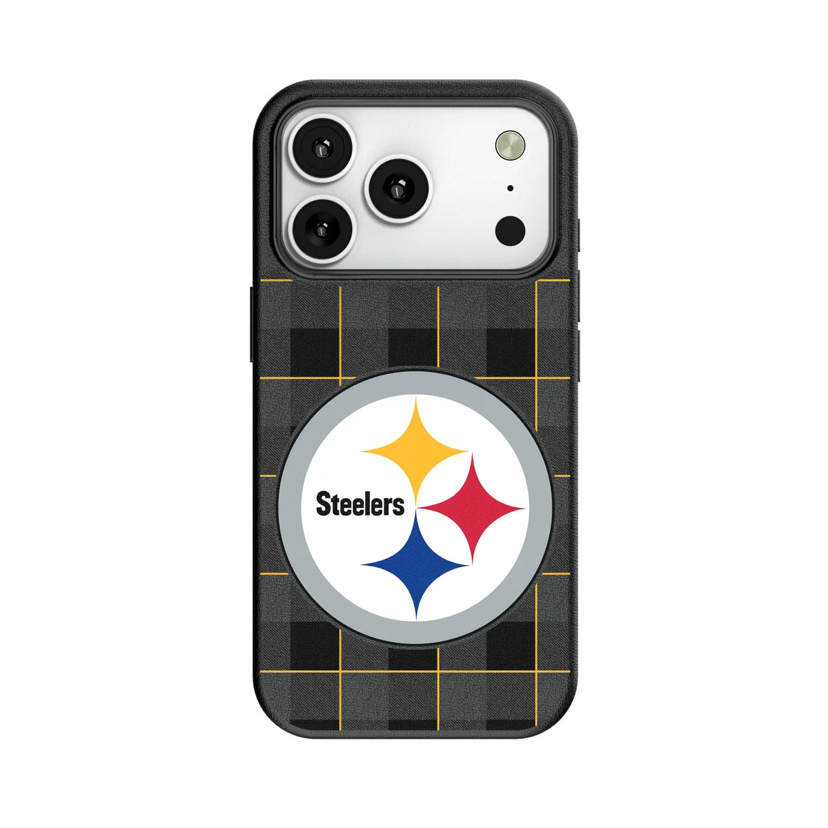 Pittsburgh Steelers Plaid MagSafe Compatible Phone Case for Apple iPhone