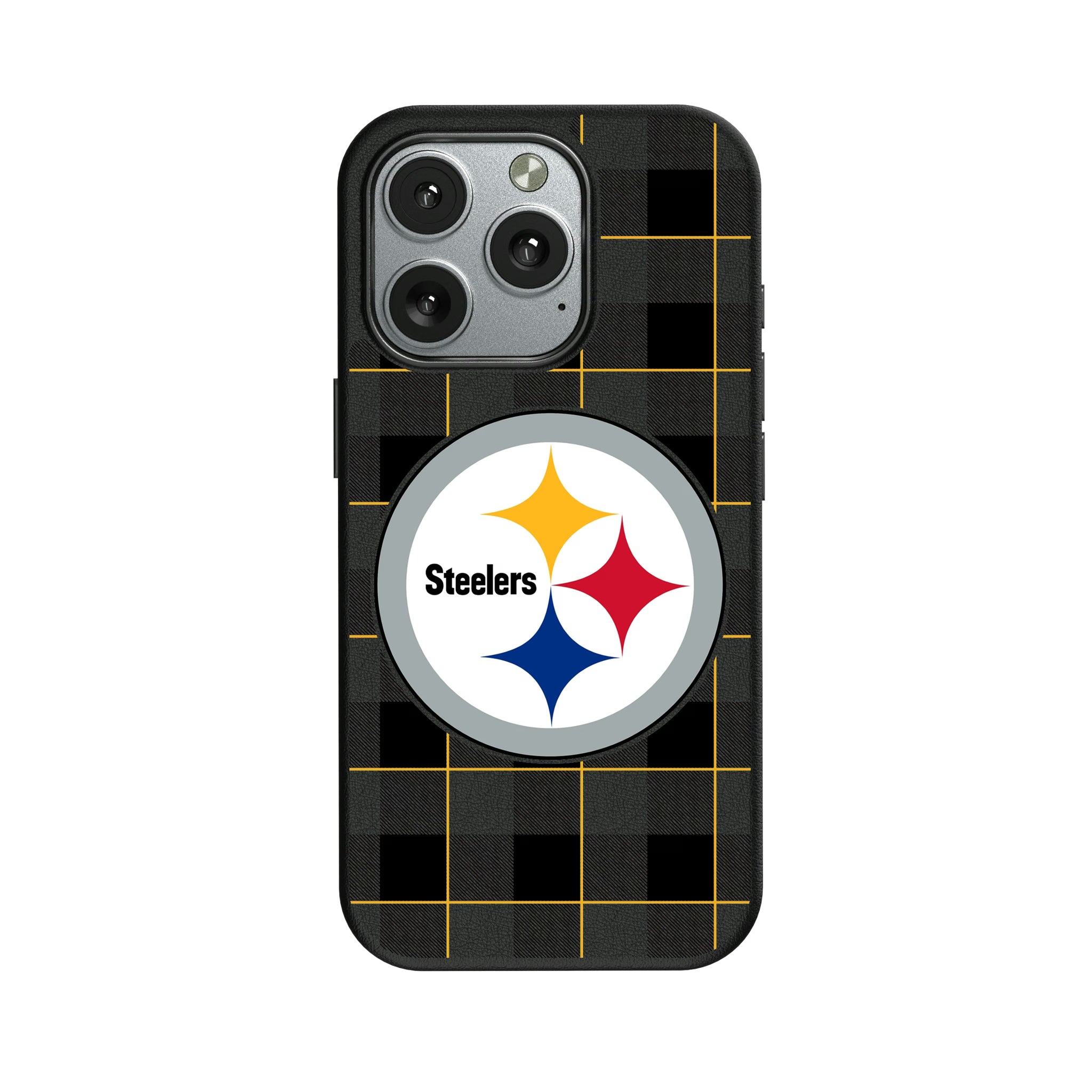 Pittsburgh Steelers Plaid iPhone MagSafe Compatible Phone Case for Apple iPhone
