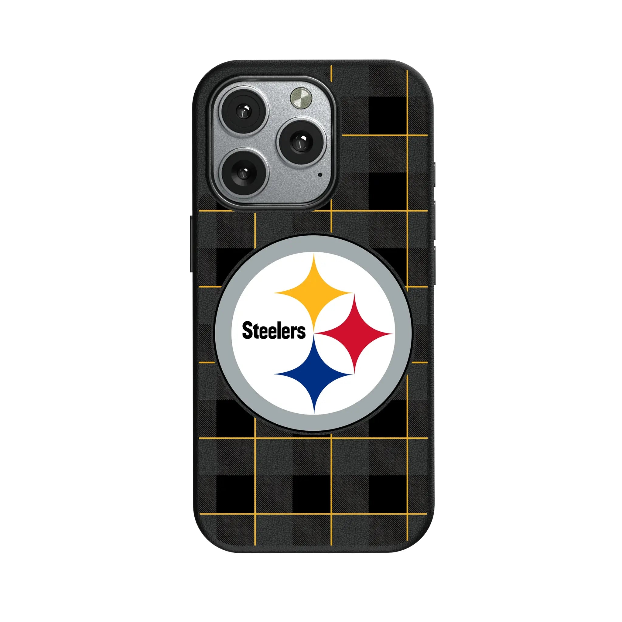 Pittsburgh Steelers Plaid iPhone MagSafe Compatible Phone Case for Apple iPhone