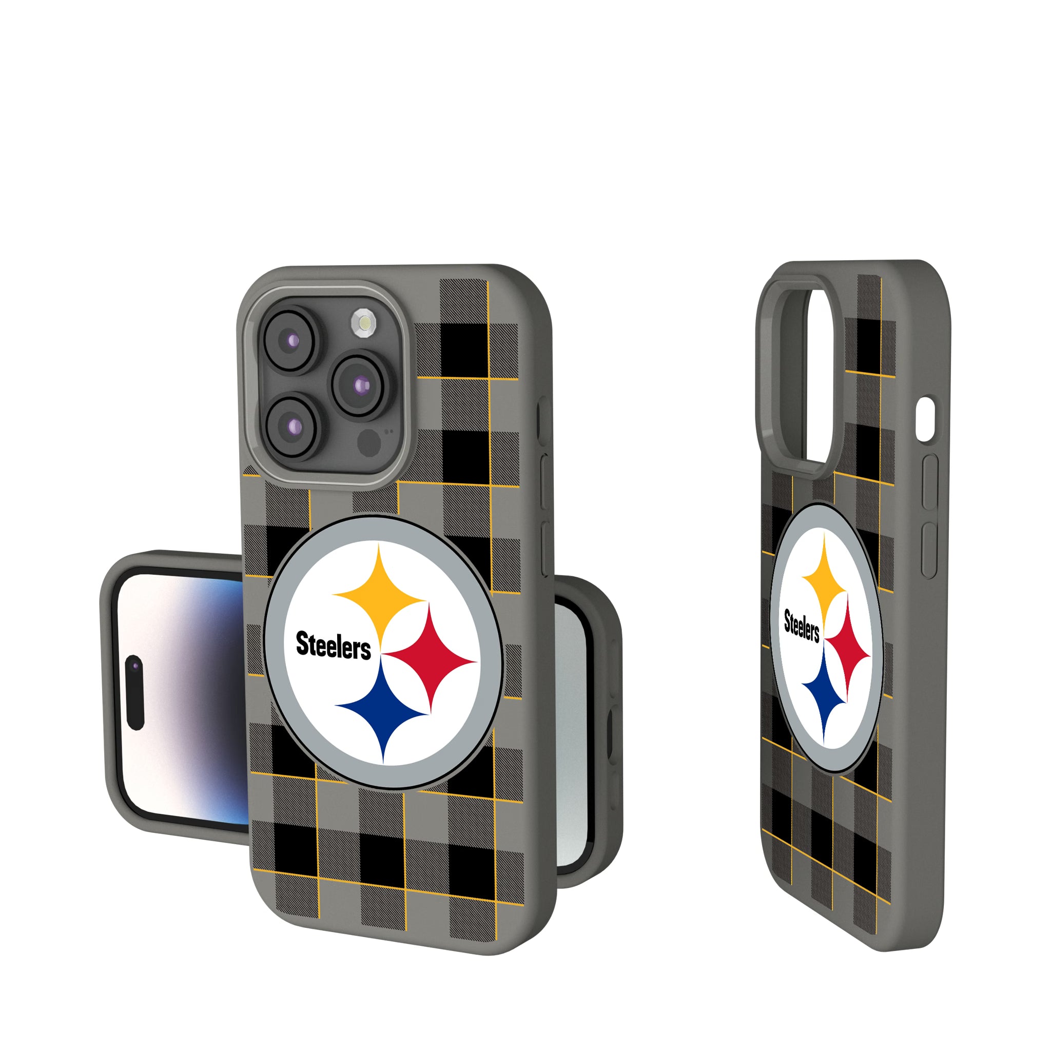 Pittsburgh Steelers Plaid iPhone Soft Touch Phone Case for Apple iPhone