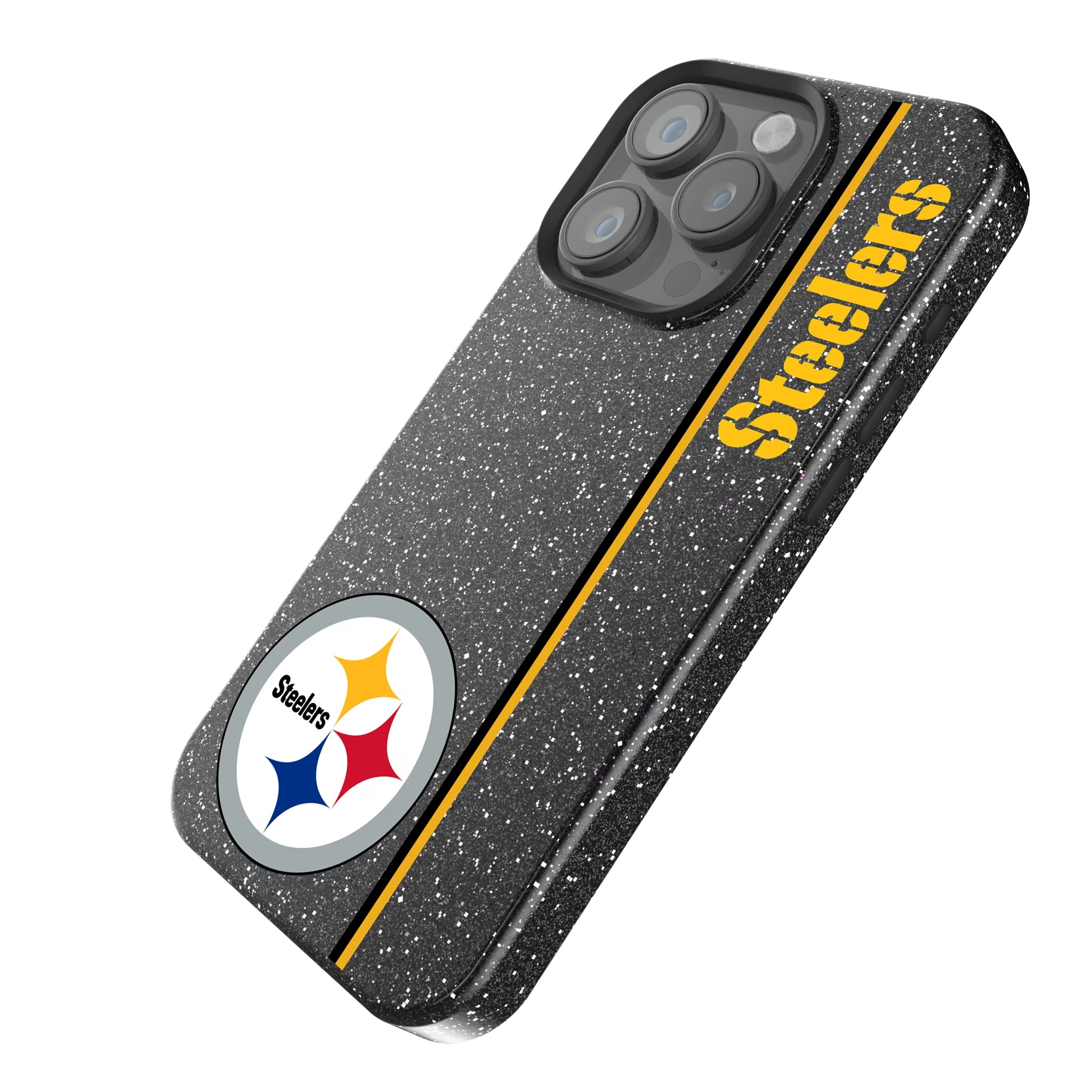 Pittsburgh Steelers Sidebar iPhone Bling Phone Case for Apple iPhone - Isometric View
