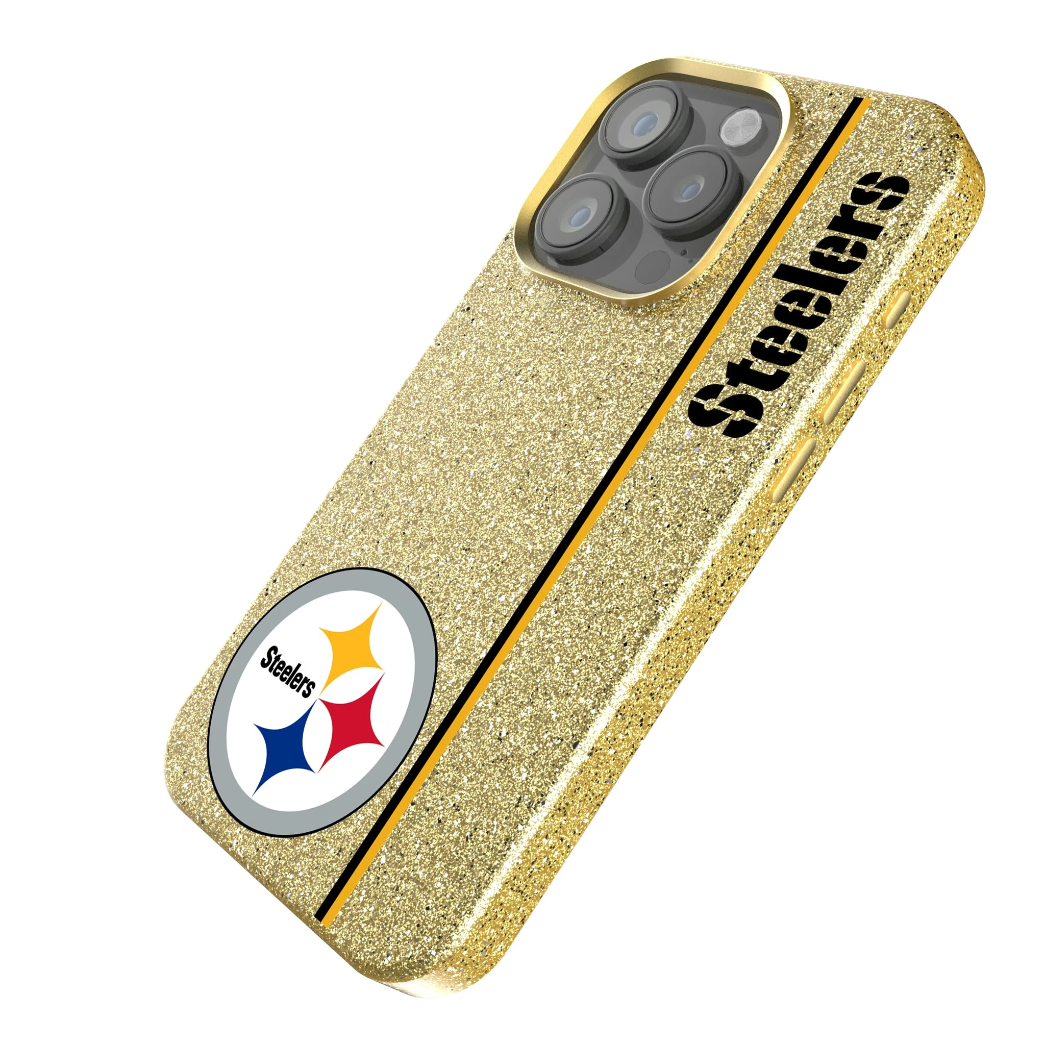 Pittsburgh Steelers Sidebar iPhone Bling Phone Case for Apple iPhone - Isometric View