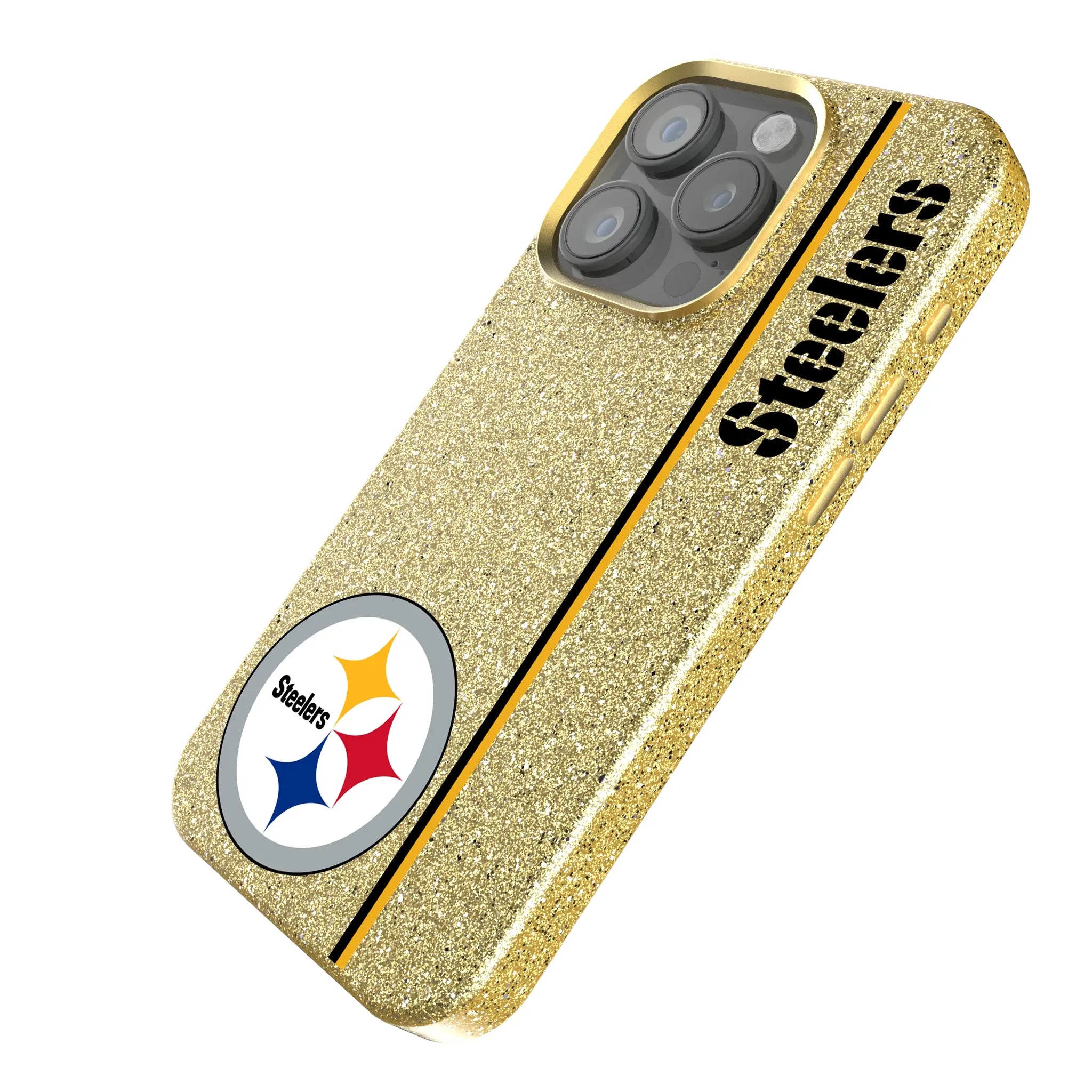 Pittsburgh Steelers Sidebar iPhone Bling Phone Case for Apple iPhone - Isometric View