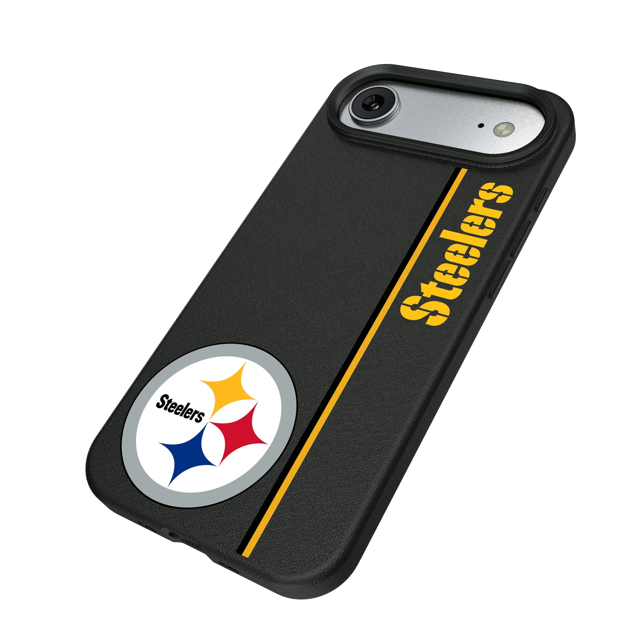 Pittsburgh Steelers Sidebar iPhone MagSafe Compatible Phone Case for Apple iPhone - Isometric View#Device_iPhone Air