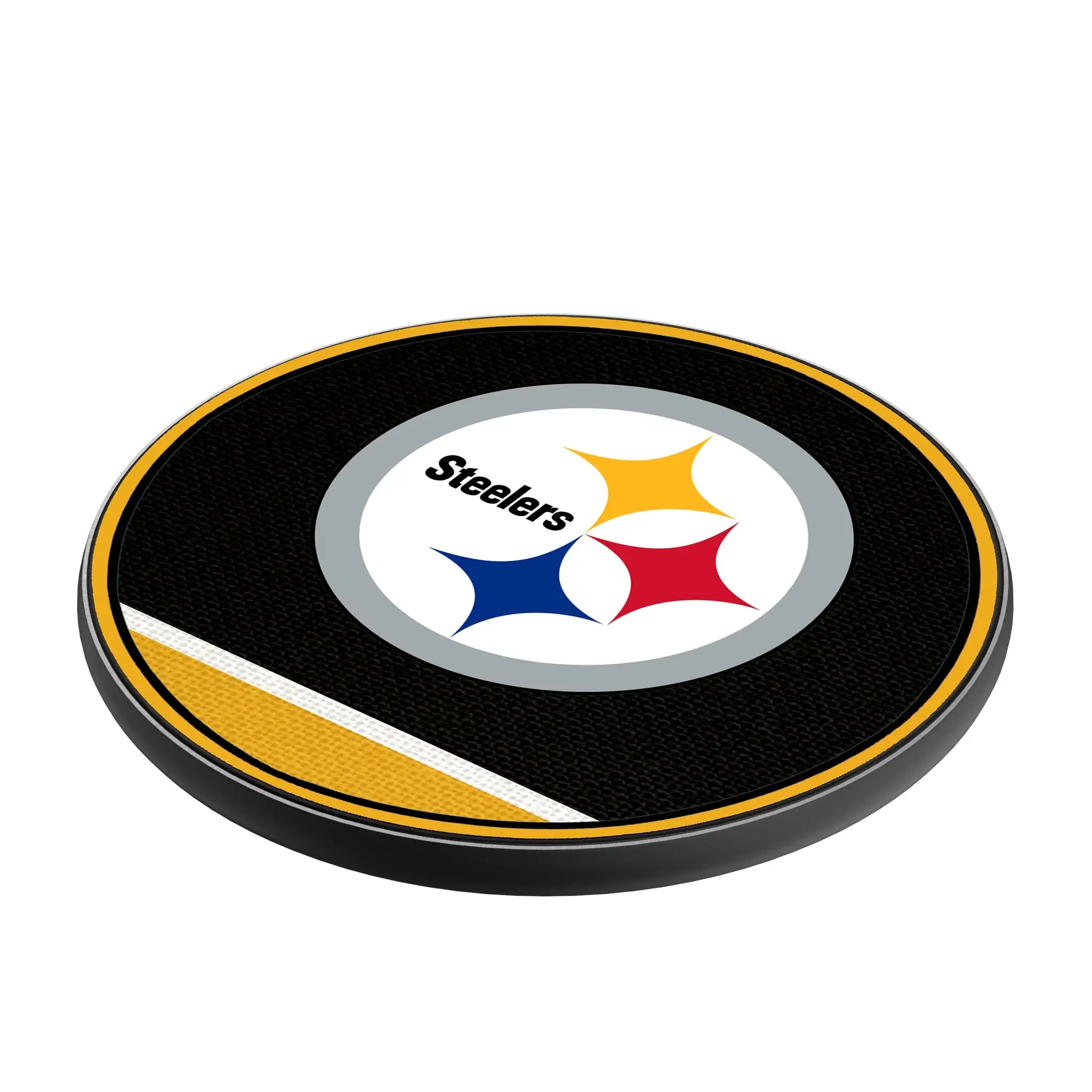 Pittsburgh Steelers Stripe 15-Watt Wireless Charger - Isometric View