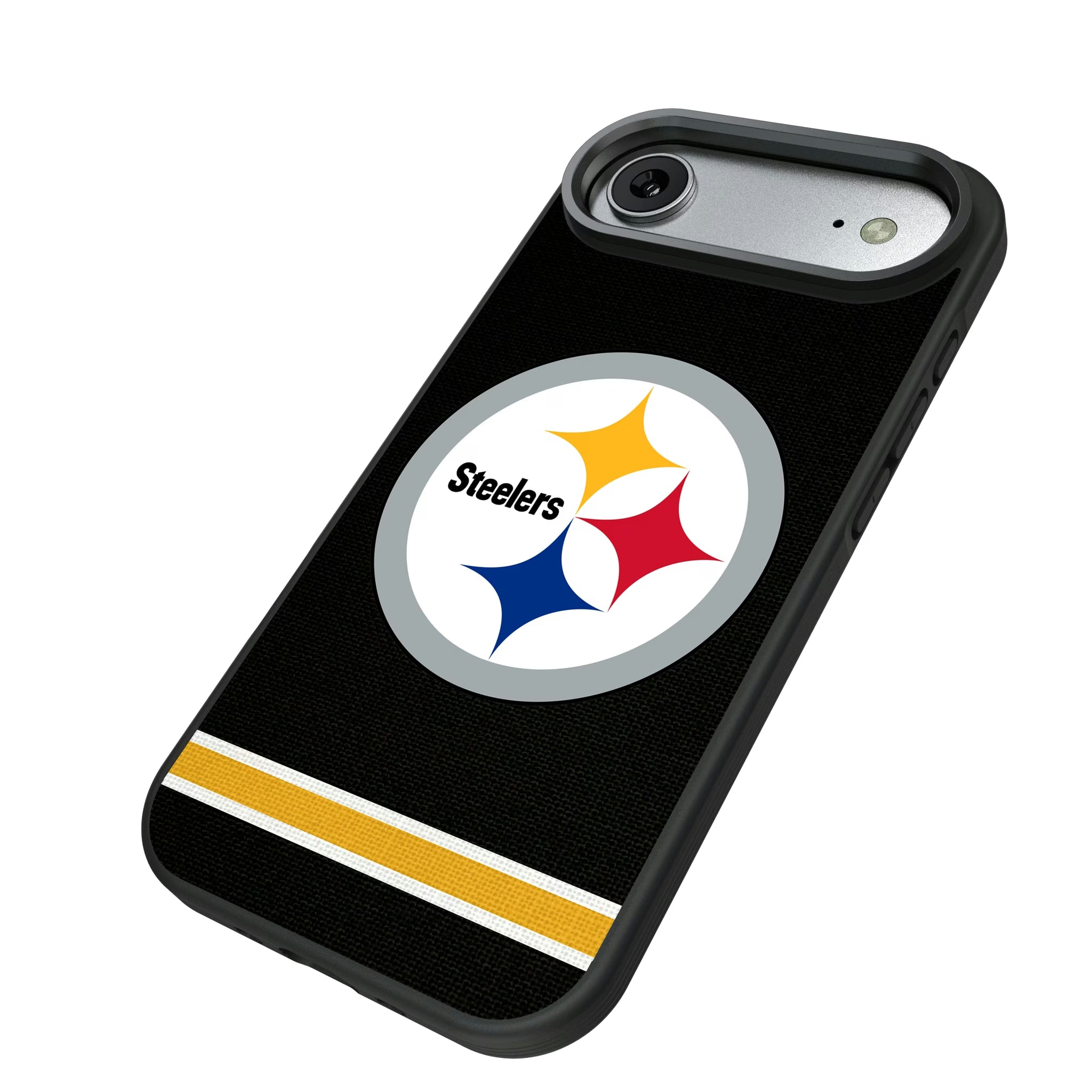 Pittsburgh Steelers Stripe iPhone Bump Phone Case for Apple iPhone - Isometric View#Device_iPhone Air