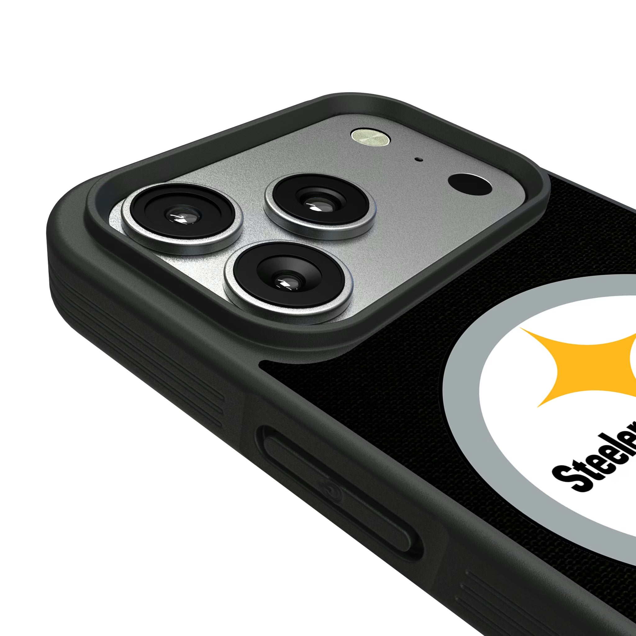 Pittsburgh Steelers Stripe iPhone Bump Phone Case for Apple iPhone - Detail#Device_iPhone 17 Pro