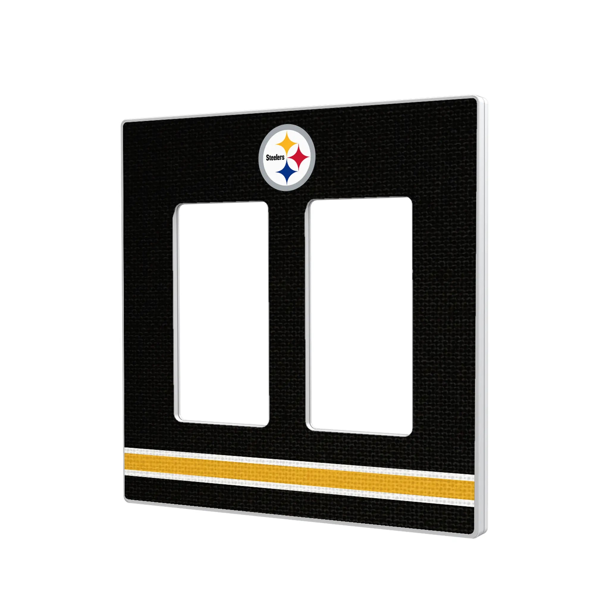 Pittsburgh Steelers Stripe Hidden-Screw Light Switch Plate#Style_Double Rocker
