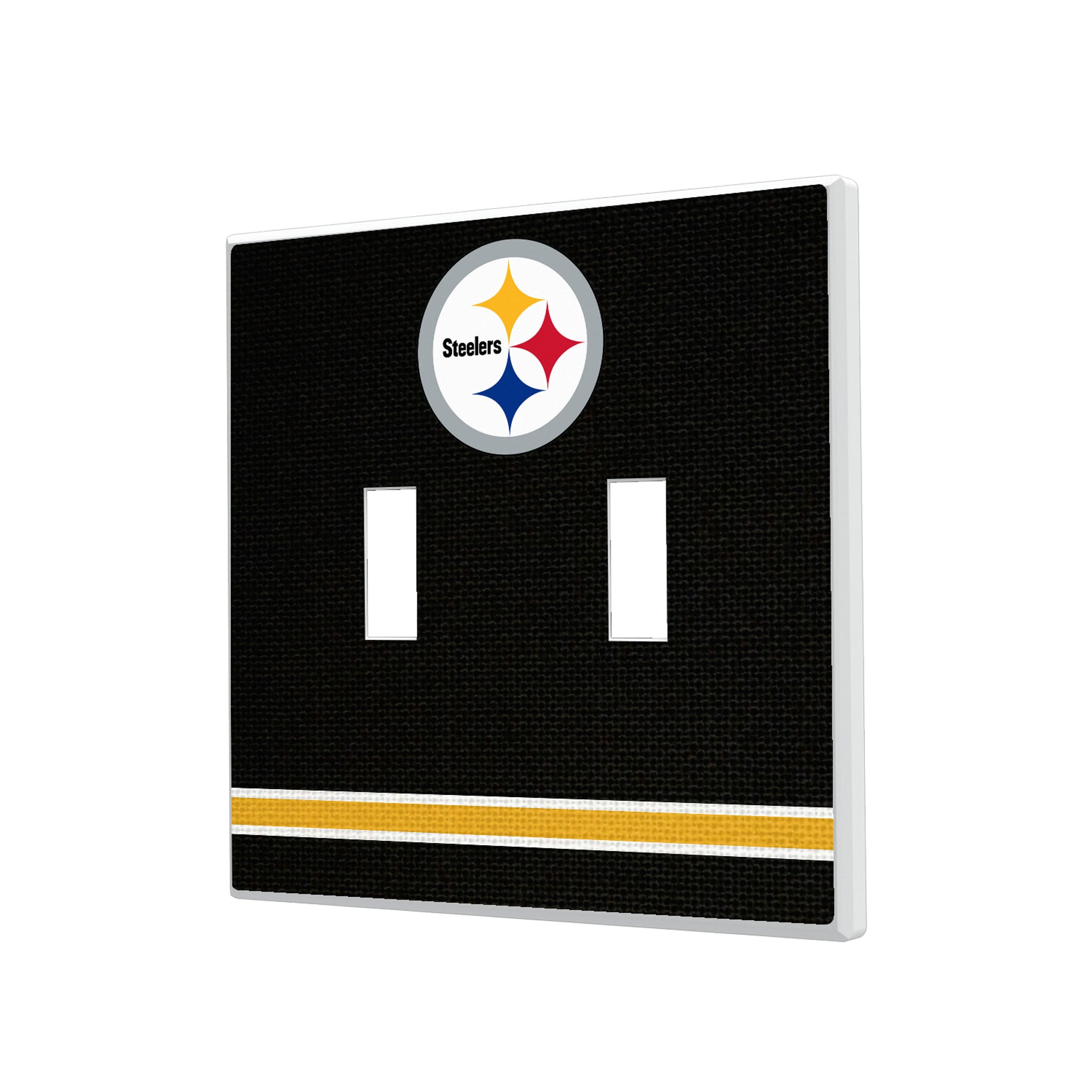 Pittsburgh Steelers Stripe Hidden-Screw Light Switch Plate#Style_Double Toggle