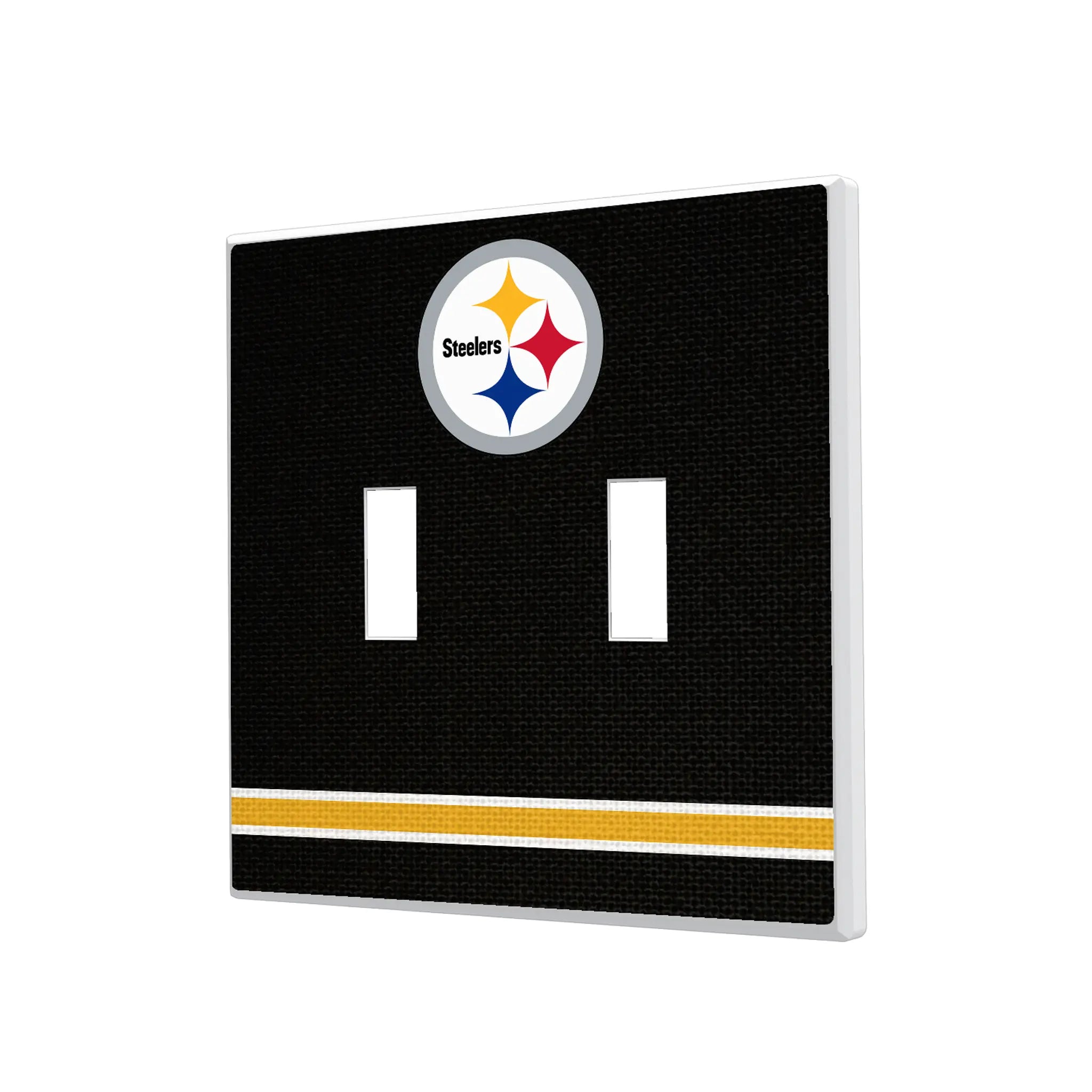 Pittsburgh Steelers Stripe Hidden-Screw Light Switch Plate#Style_Double Toggle