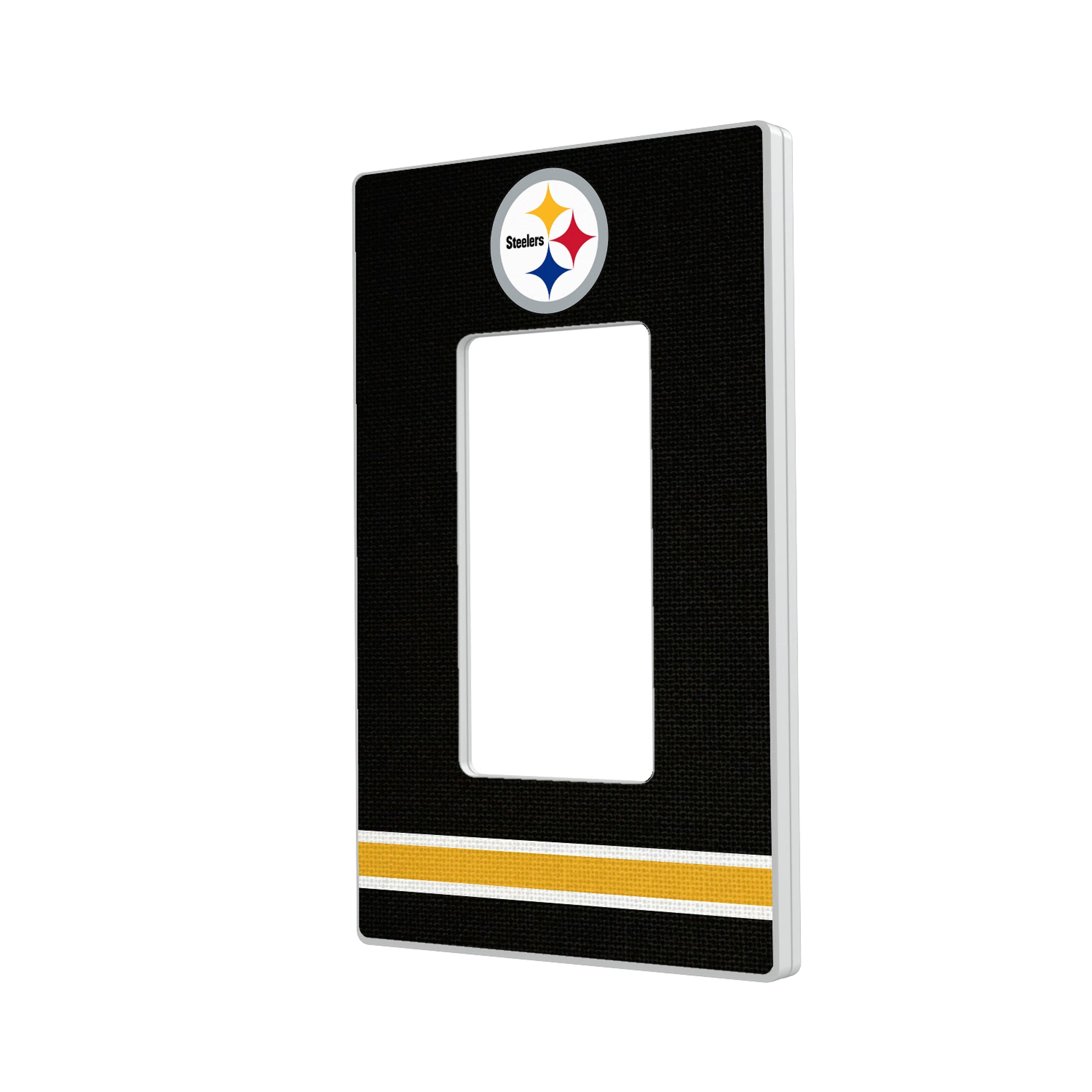 Pittsburgh Steelers Stripe Hidden-Screw Light Switch Plate#Style_Single Rocker