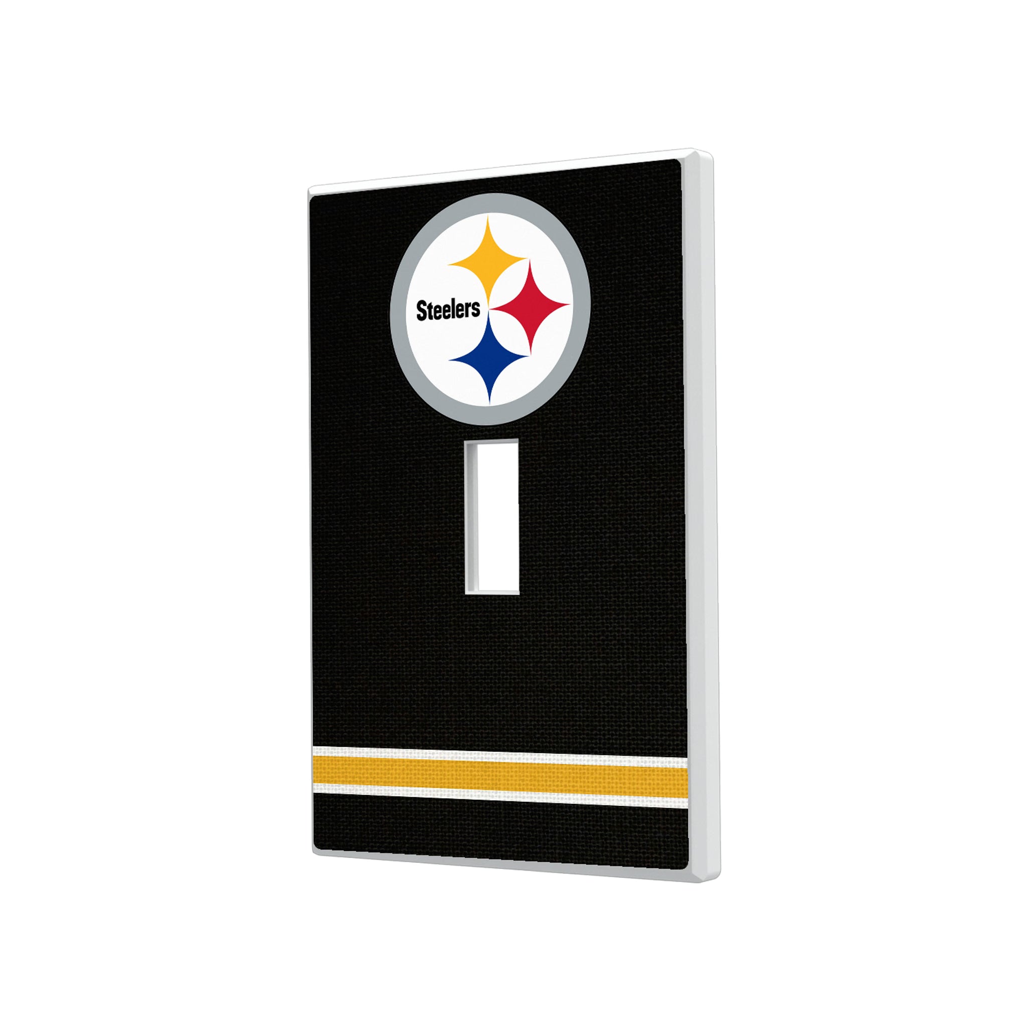 Pittsburgh Steelers Stripe Hidden-Screw Light Switch Plate#Style_Single Toggle