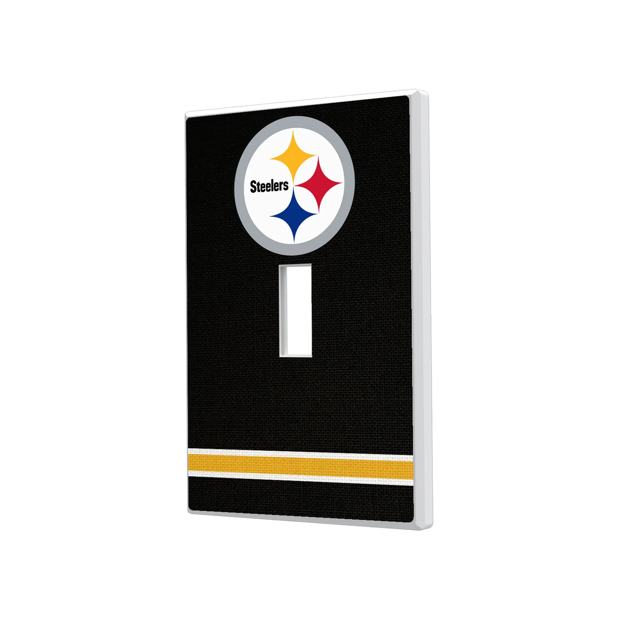 Pittsburgh Steelers Stripe Hidden-Screw Light Switch Plate#Style_Single Toggle
